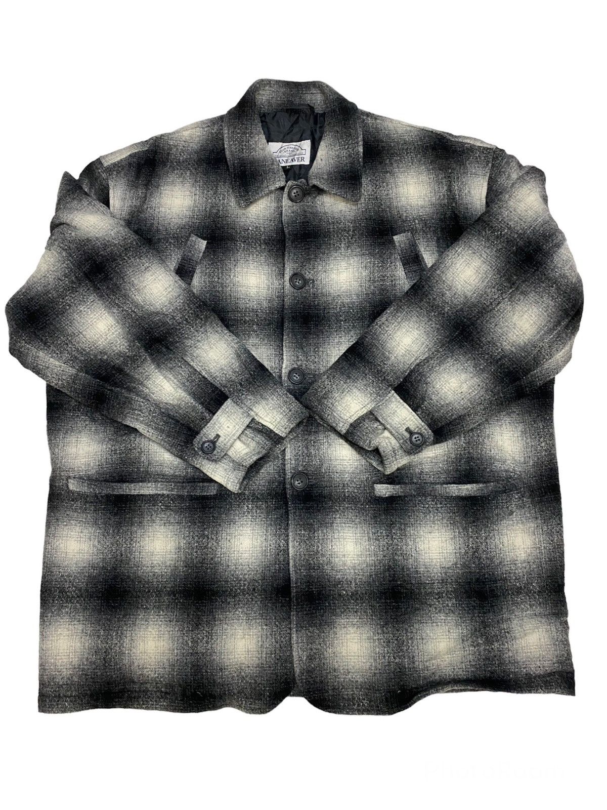 Flannel Vintage Japanese Maneaver Shadow Wool Flannel Jacket Size US L / EU 52-54 / 3 - 4 Thumbnail