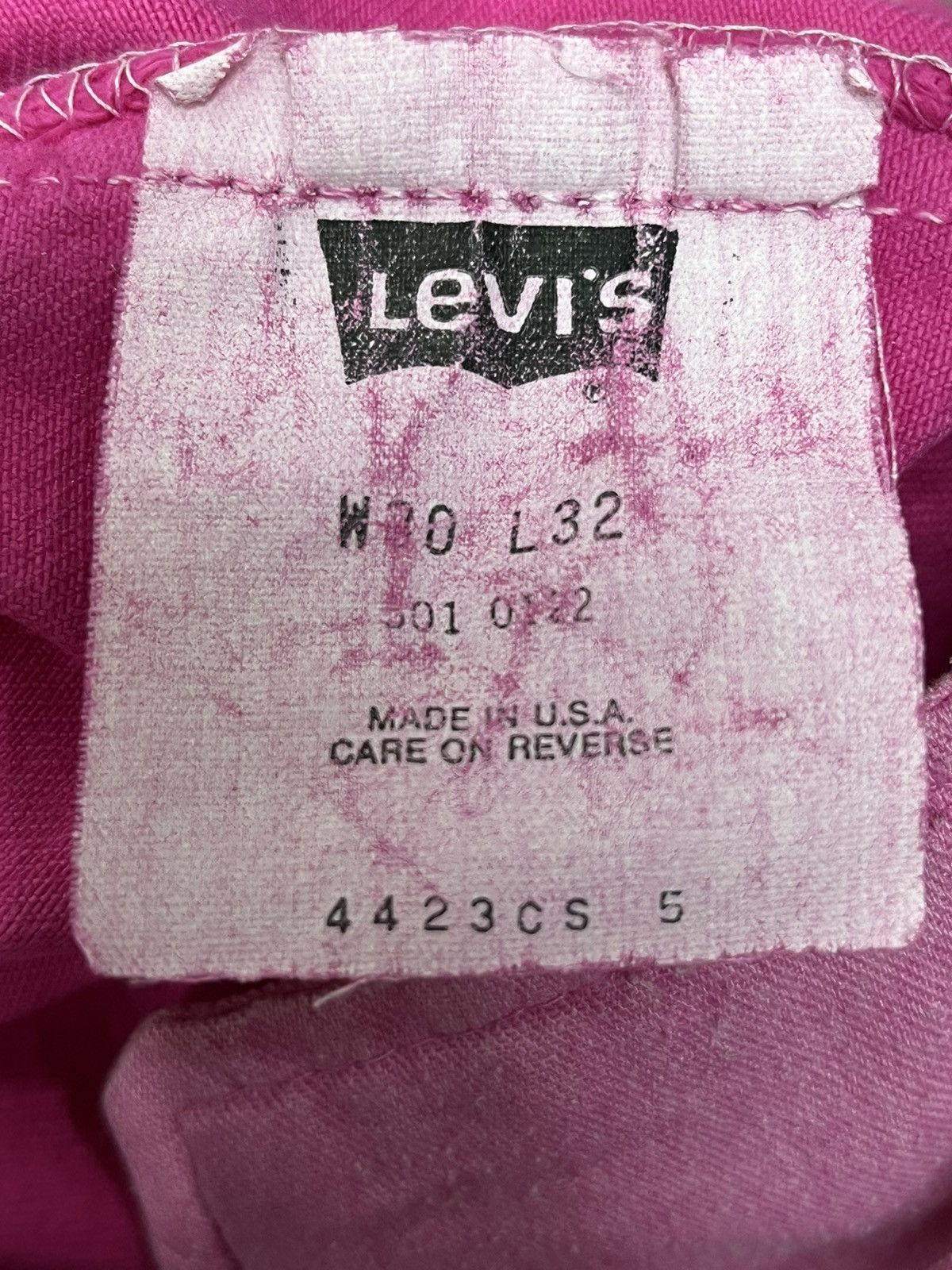 Levi's Vintage Clothing 🔥VERY RARE🔥Vintage 90’s Levi’s 501 HOT PINK Made In USA Size US 28 / EU 44 - 11 Thumbnail