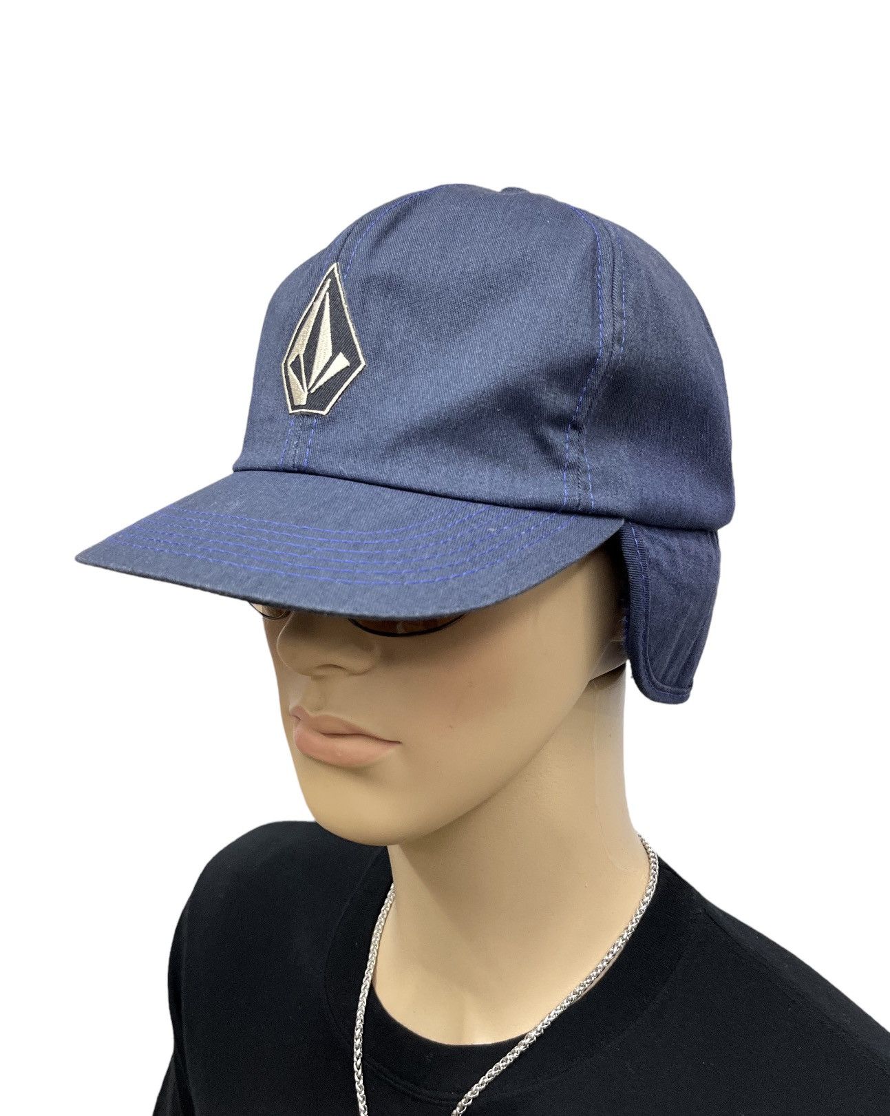 Volcom 🔥90’s VOLCOM Skateboard Winter Half Ear Flap Full Cap USA Size ONE SIZE - 1 Thumbnail
