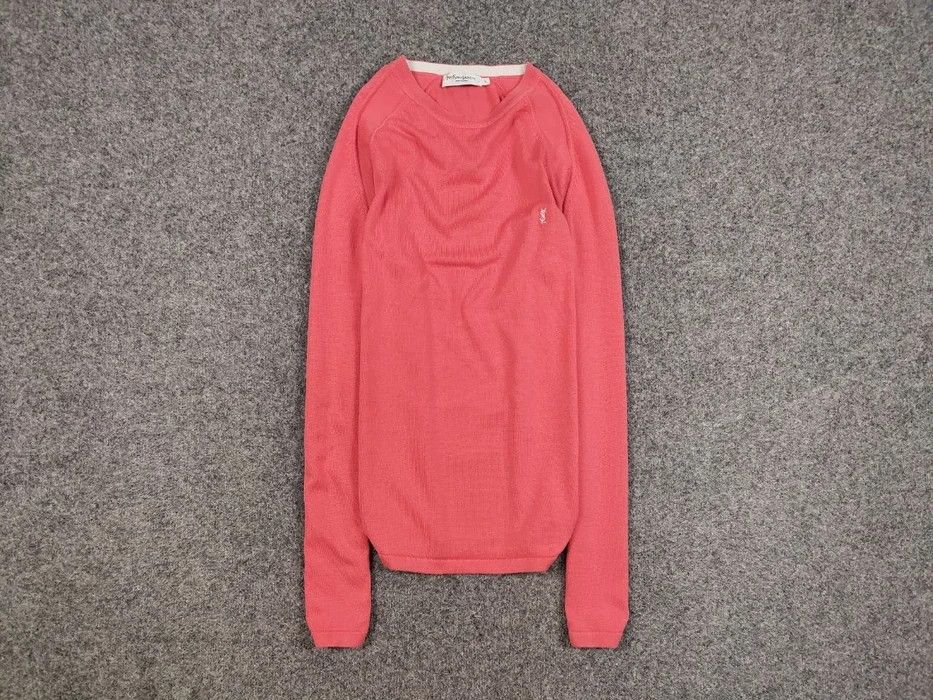Yves Saint Laurent Vintage Yves Saint Laurent YSL logo light Coral Knit Sweater Size US XL / EU 56 / 4 - 1 Thumbnail