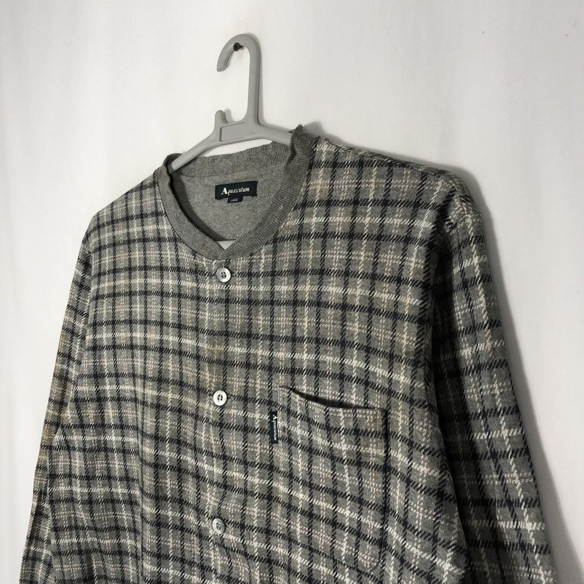 Aquascutum × Japanese Brand 🔥Rare🔥🇯🇵Aquascutum Nice Checkerd Full Buttons Cardigans Size US M / EU 48-50 / 2 - 6 Thumbnail