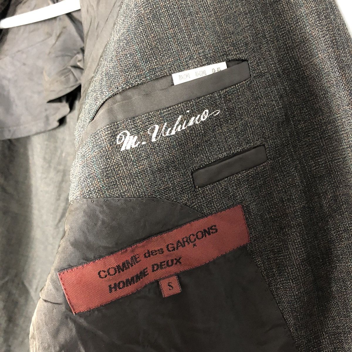 Comme des Garcons × Japanese Brand × Junya Watanabe 🔥🇯🇵AD1993 Comme Des Garcons Homme Wool Linen Suit Blazer Size US S / EU 44-46 / 1 - 14 Thumbnail