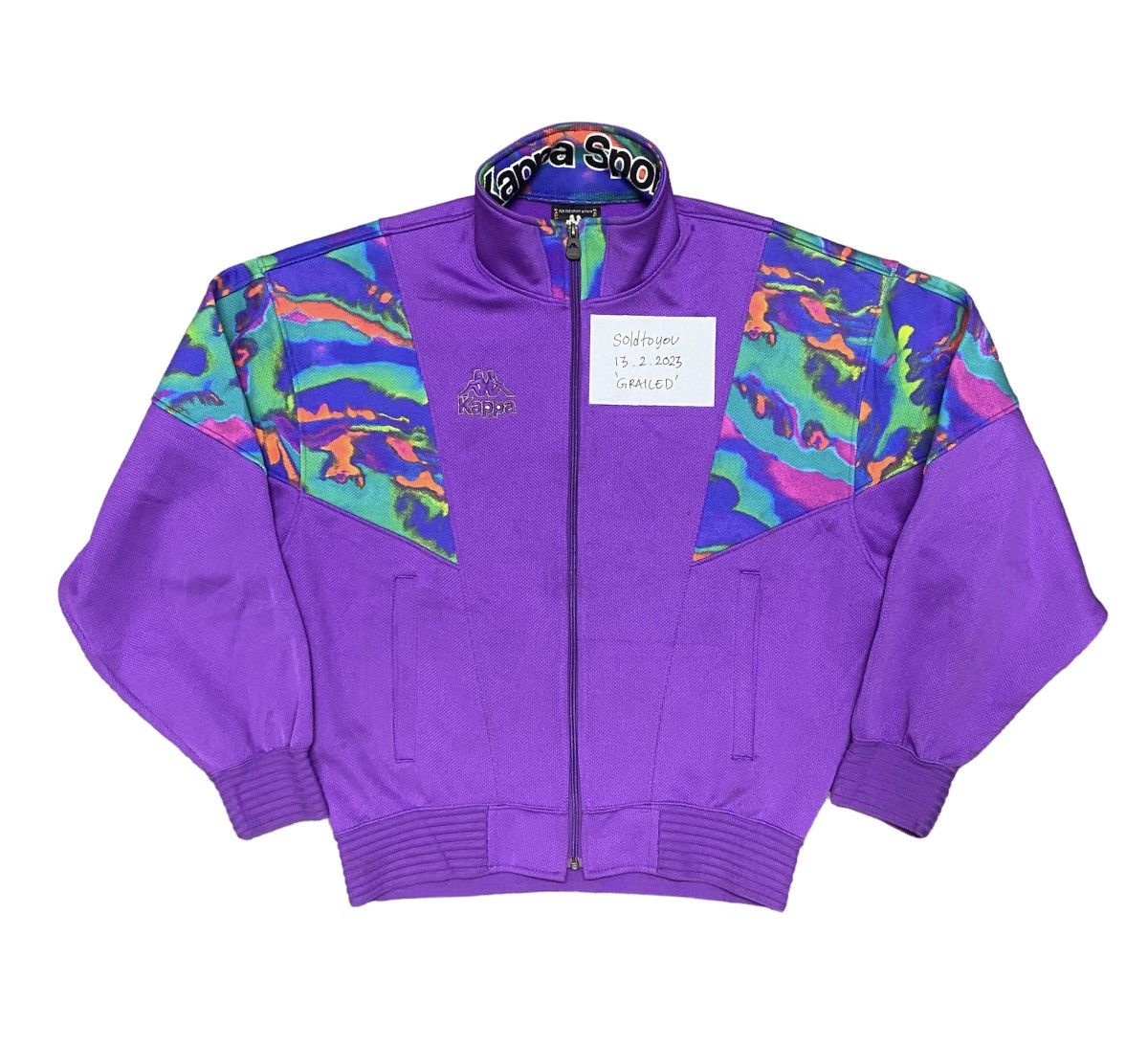 Vintage Kappa Rainbow purple Colourway Sweater