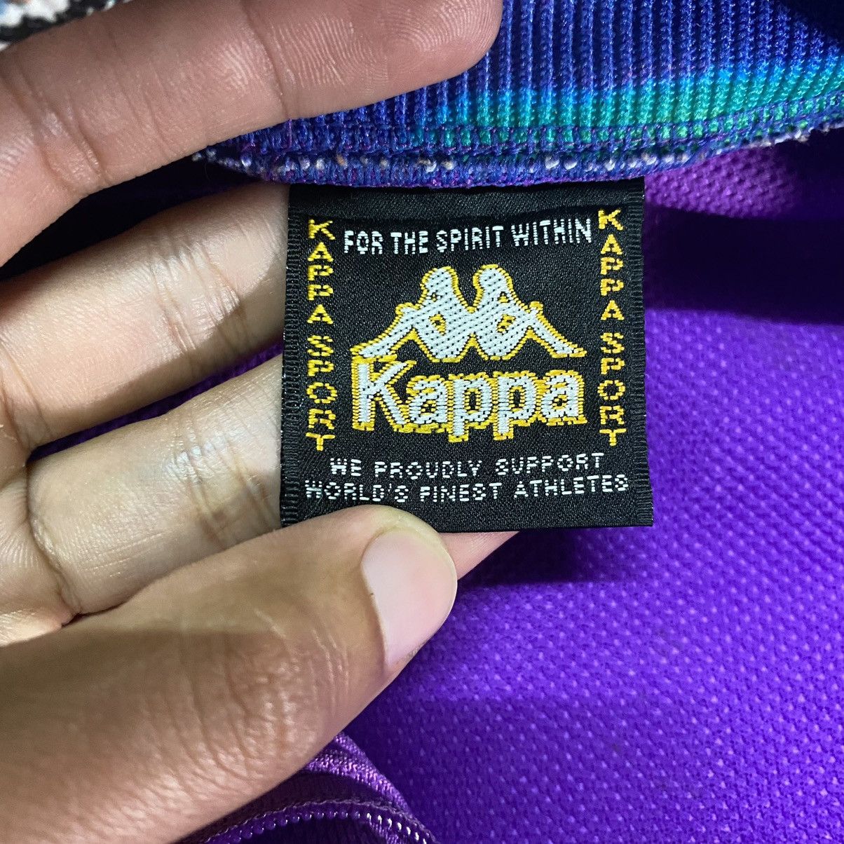 Vintage Kappa Rainbow purple Colourway Sweater