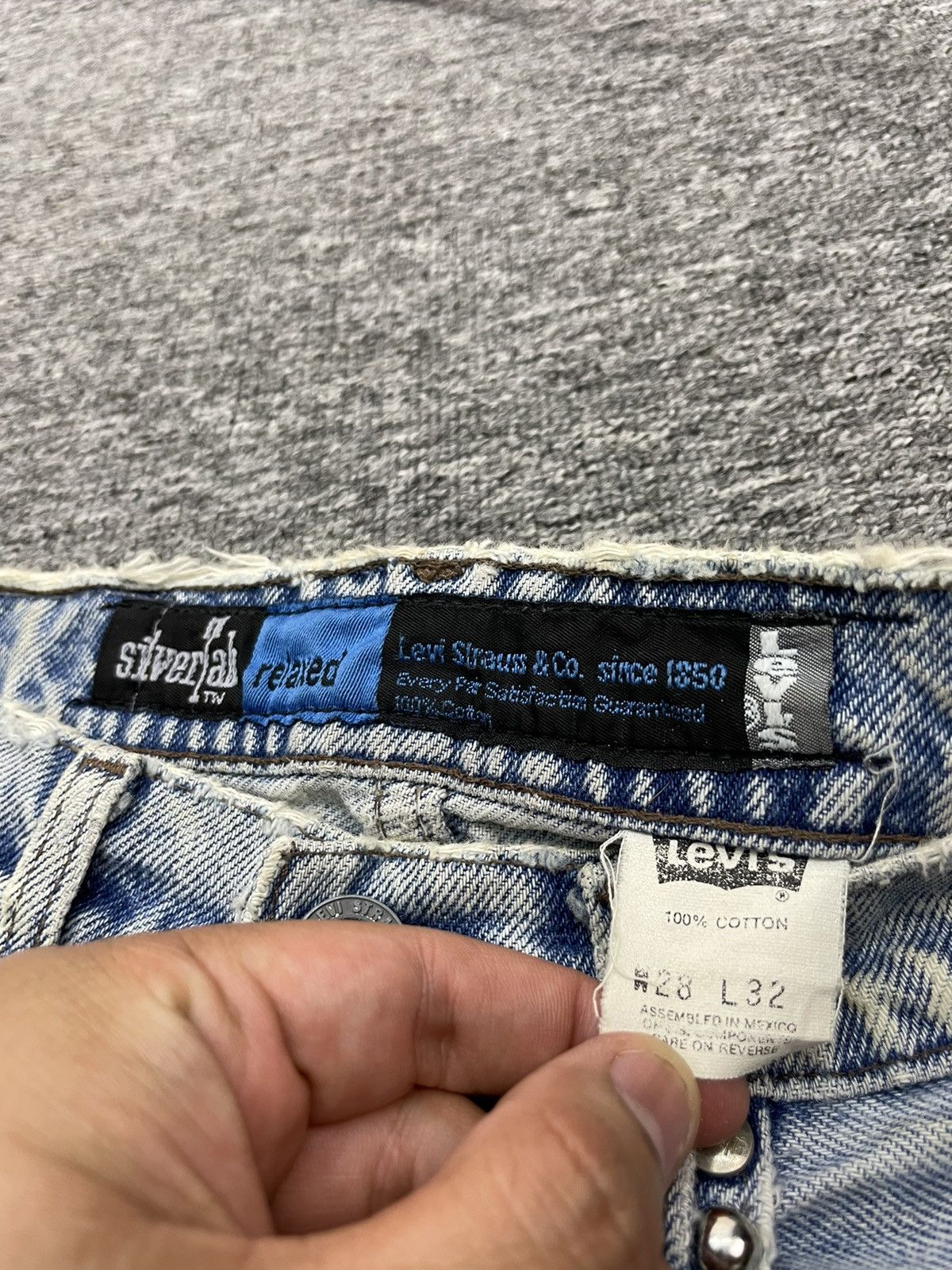 Levi's Vintage 90s Levis Silver Tab Short Jeans Cropped Pant Size 29" - 4 Thumbnail