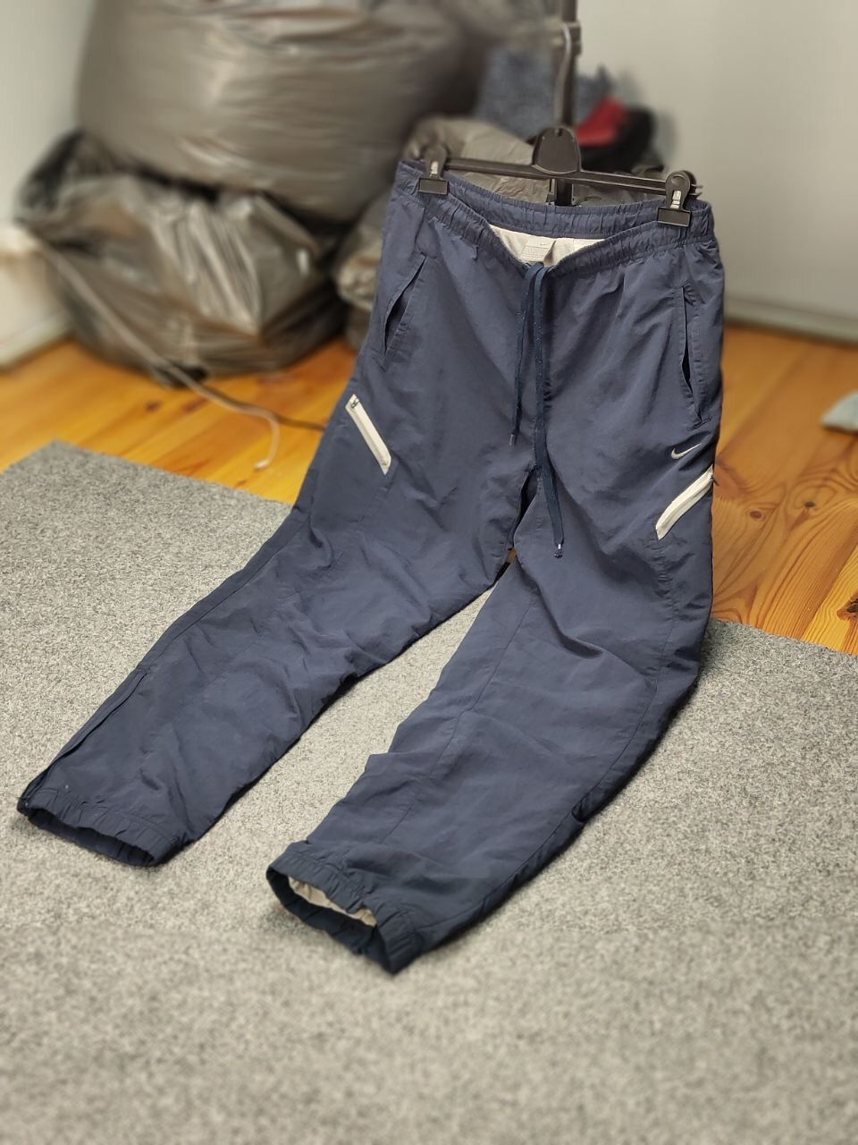 Nike Vintage 90's Nike Swoosh Track Jogger Cargo Blue Pants Size US 34 / EU 50 - 18 Thumbnail
