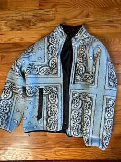 Supreme Reversible Bandana Fleece Jacket | Grailed