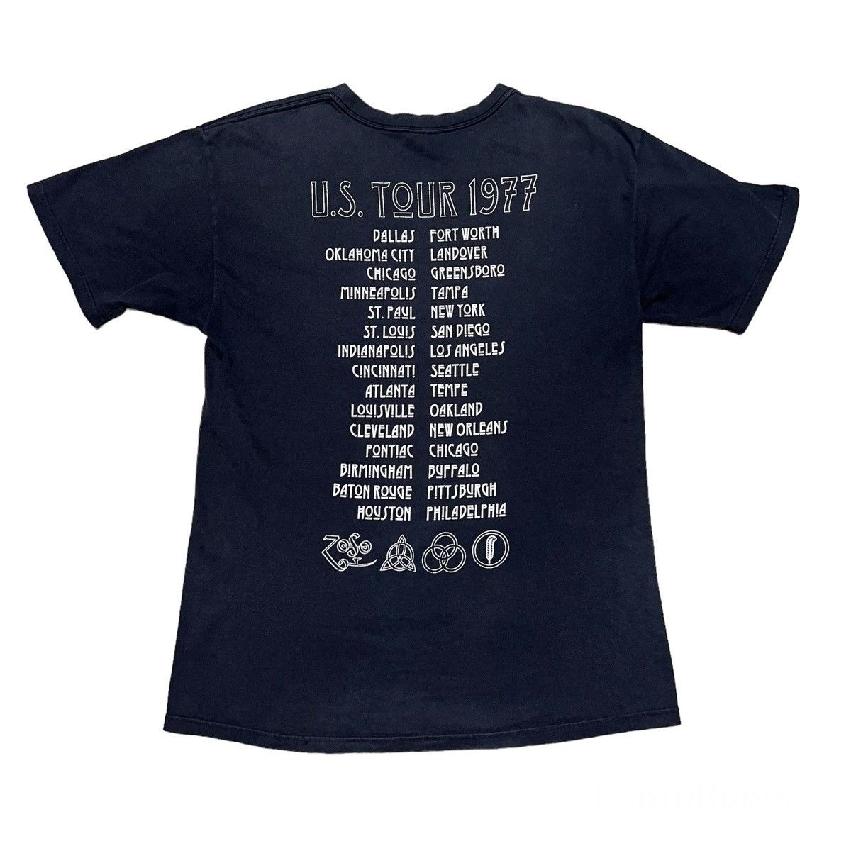 Band Tees × Led Zeppelin Vintage Led Zeppelin Big Logo World Tour T Shirt Size US M / EU 48-50 / 2 - 2 Thumbnail