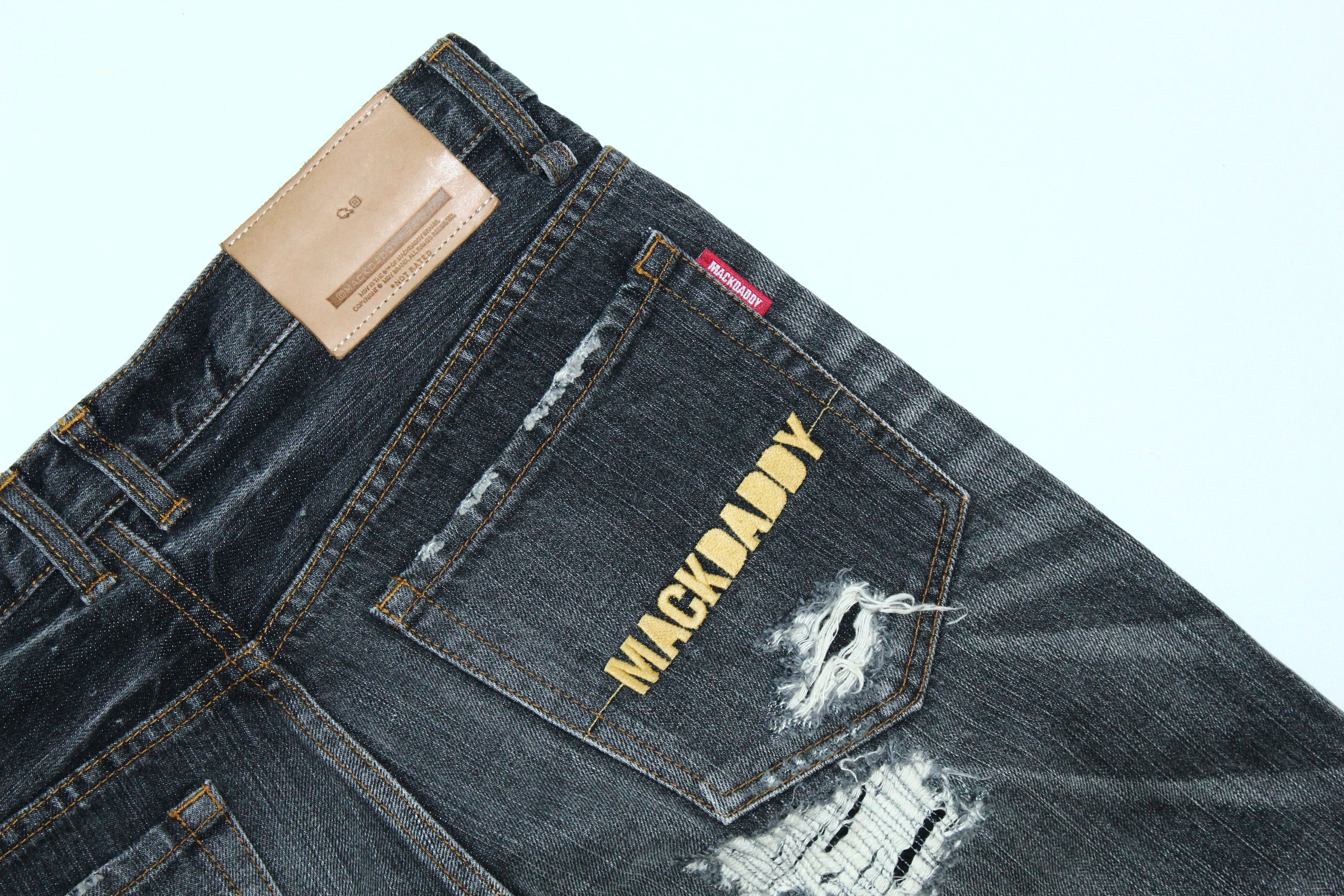 Hysteric Glamour 90s Vtg Mackdaddy Japan Wash Distressed Denim Jeans Size US 32 / EU 48 - 3 Thumbnail