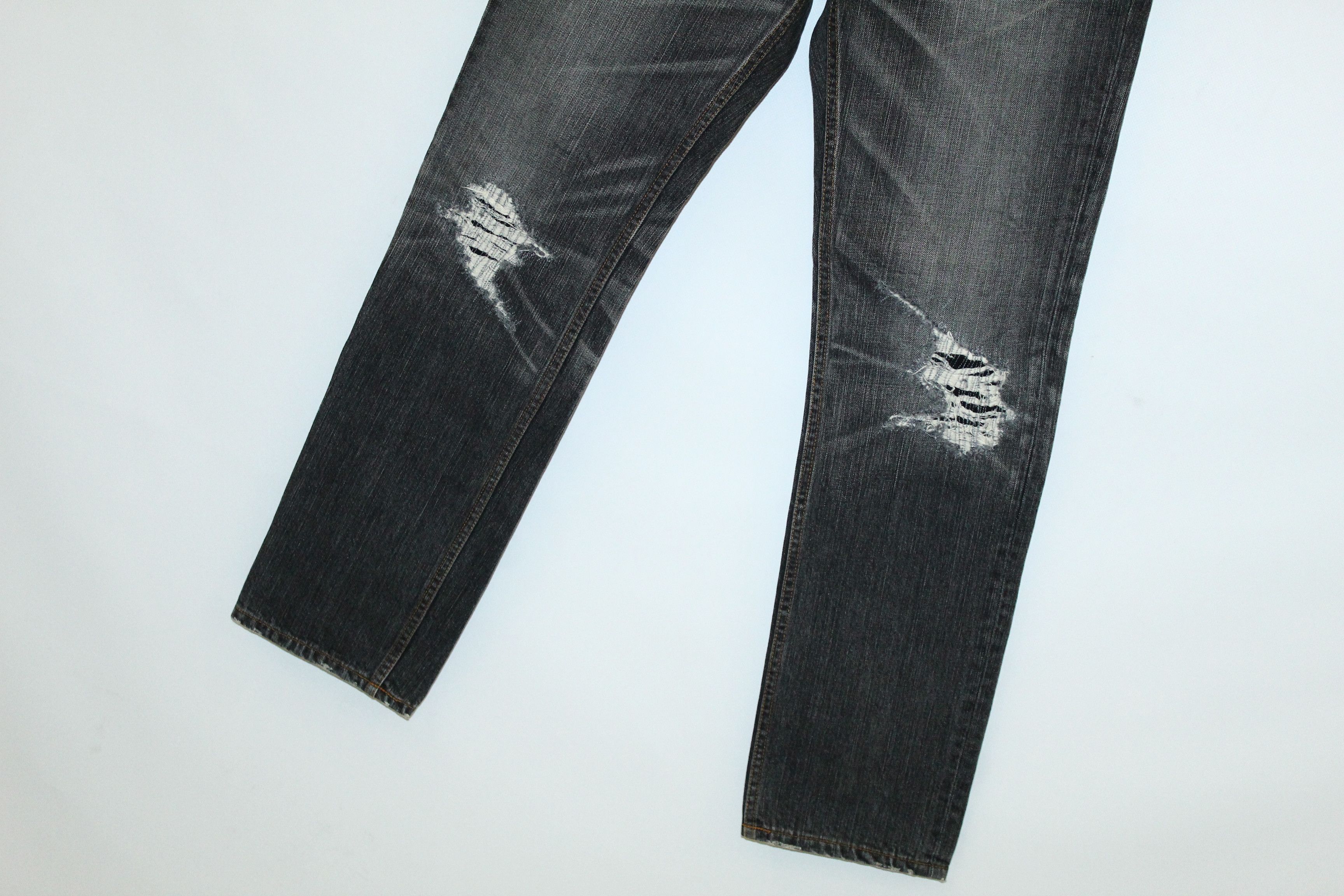Hysteric Glamour 90s Vtg Mackdaddy Japan Wash Distressed Denim Jeans Size US 32 / EU 48 - 8 Thumbnail