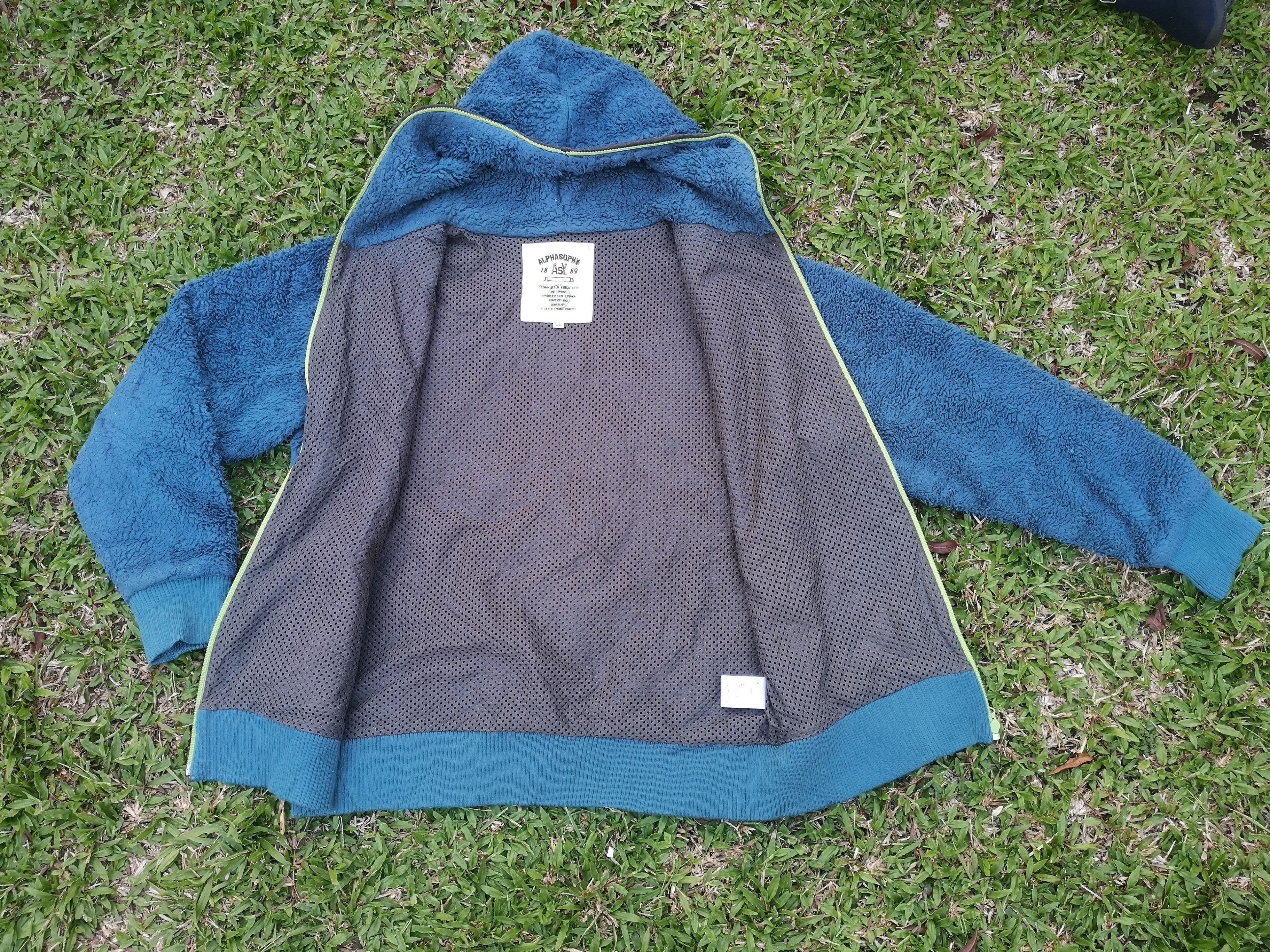 Designer × Japanese Brand × Vintage Alphasophy Fleece Zipper Hoodie Size US L / EU 52-54 / 3 - 7 Thumbnail