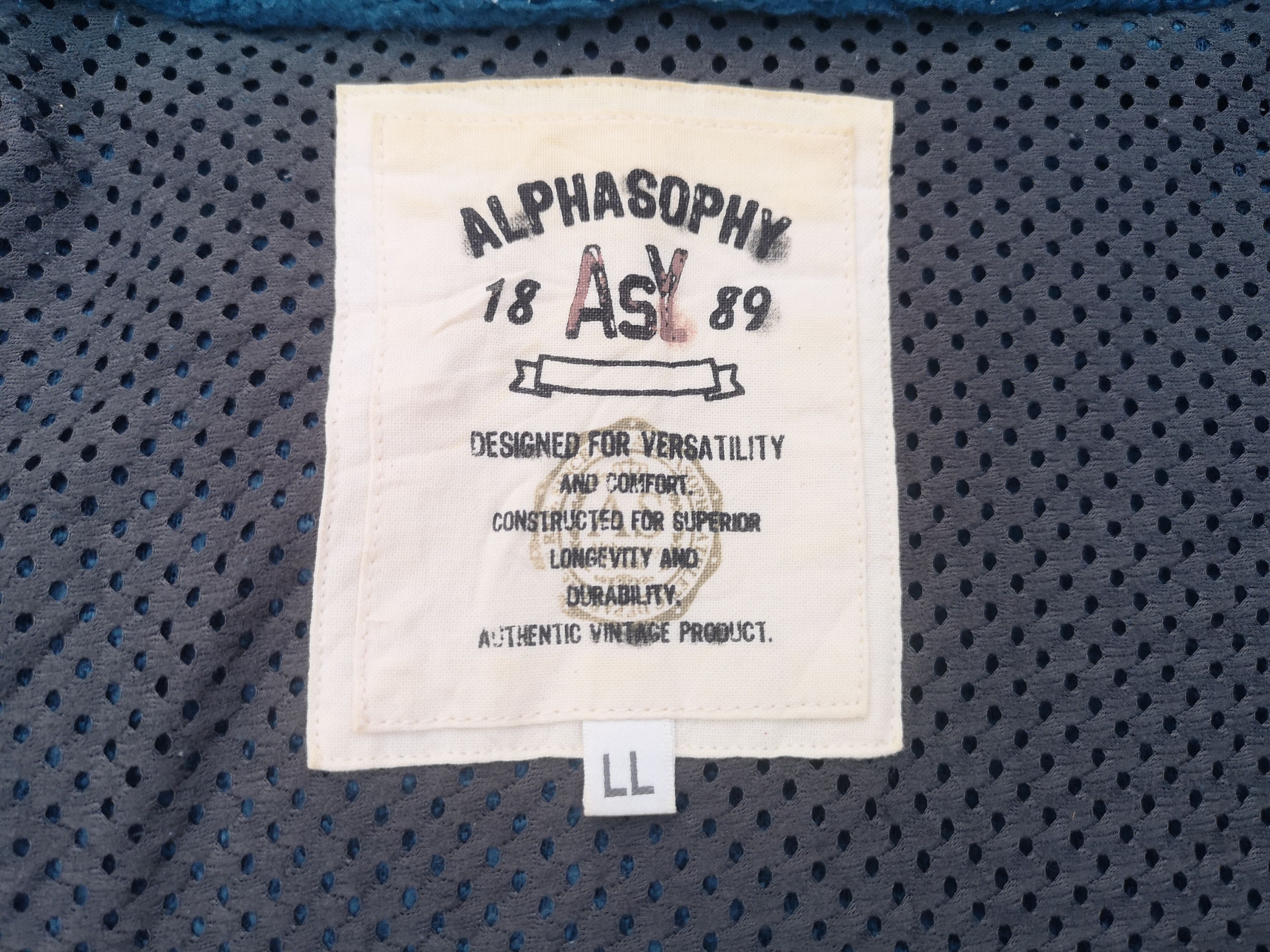 Designer × Japanese Brand × Vintage Alphasophy Fleece Zipper Hoodie Size US L / EU 52-54 / 3 - 9 Thumbnail