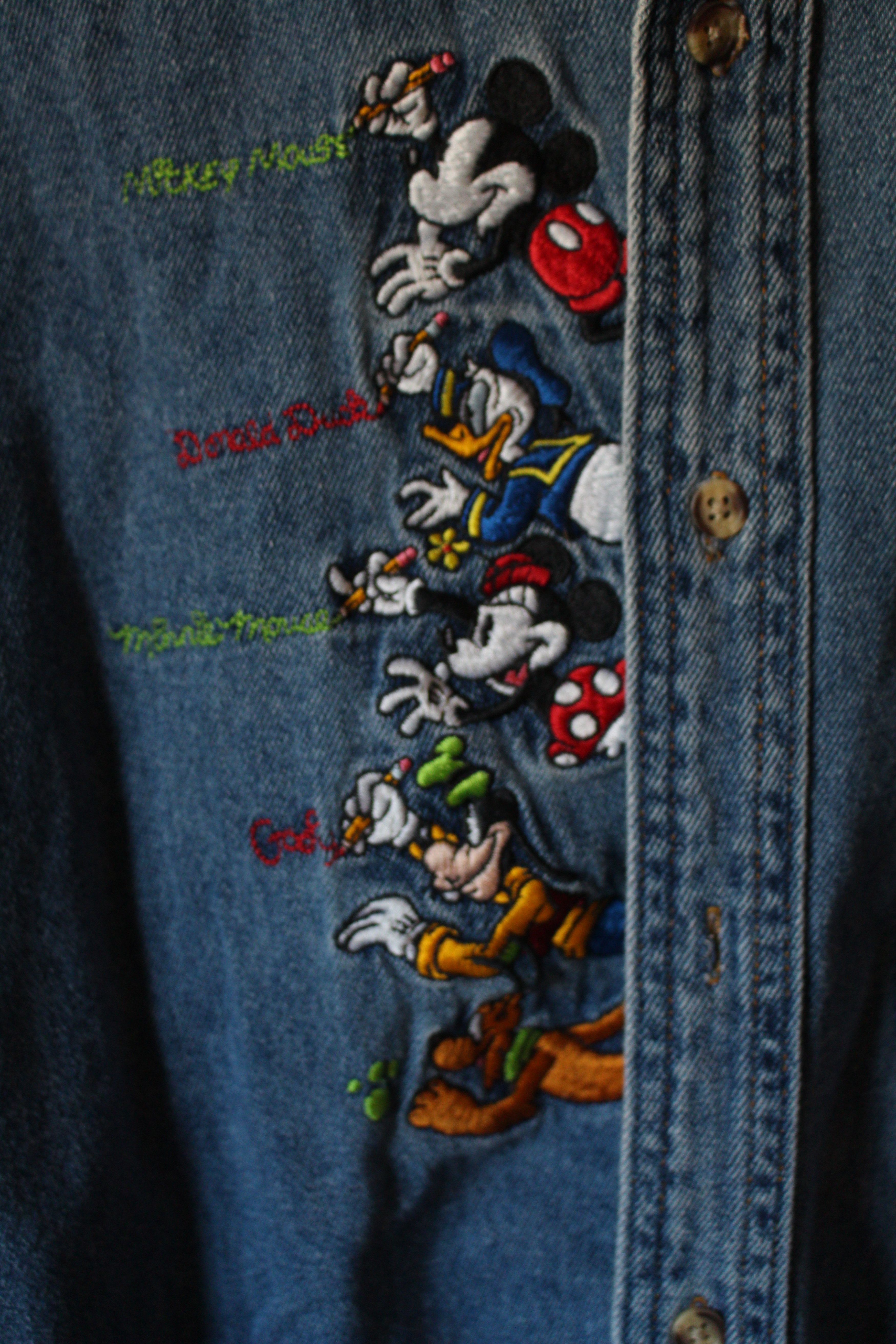 Disney Vintage Disney Jean Button Up Size US M / EU 48-50 / 2 - 2 Thumbnail