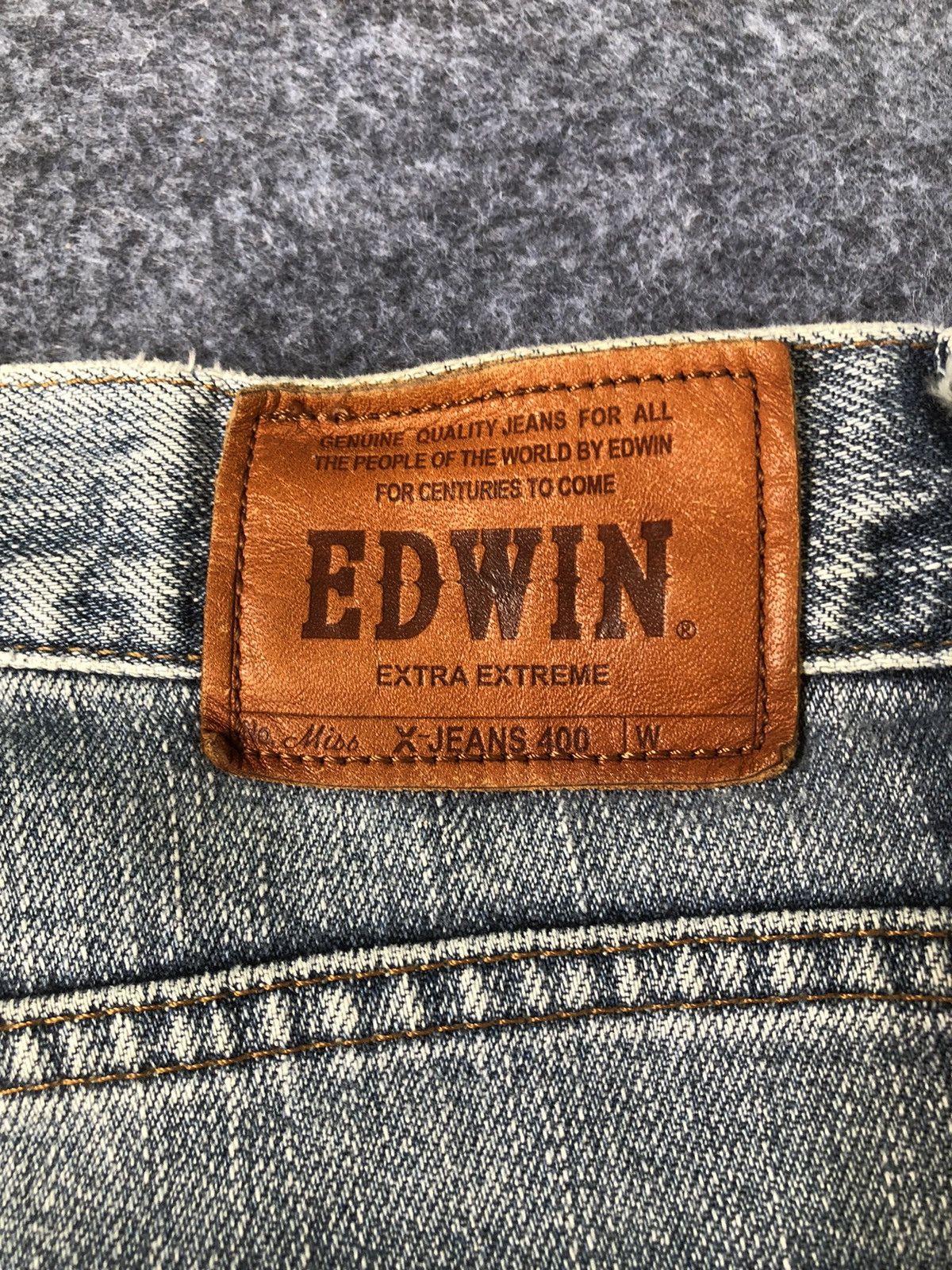 Edwin Last Drop🔥Rare‼️Edwin Distressed Flared Bootcut Jeans Size 31" - 9 Thumbnail