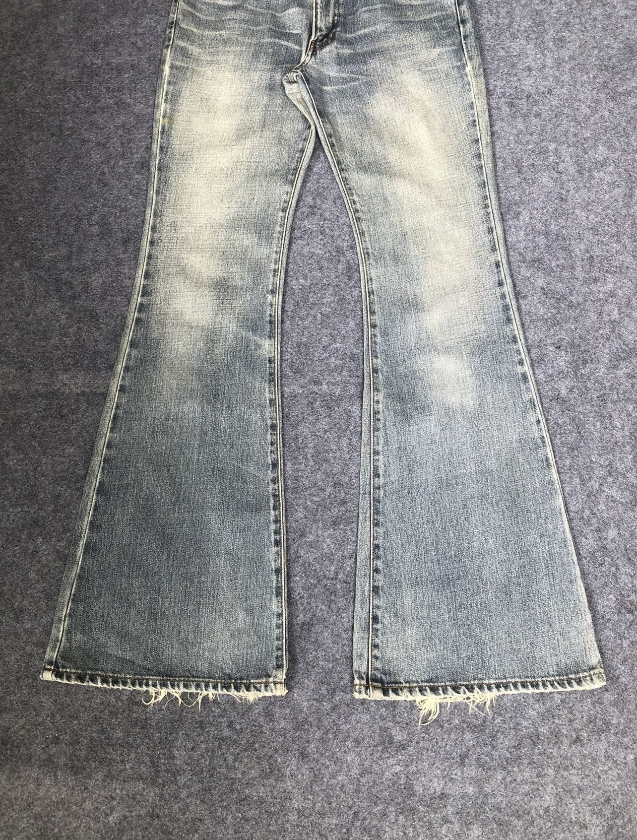 Edwin Last Drop🔥Rare‼️Edwin Distressed Flared Bootcut Jeans Size 31" - 5 Thumbnail