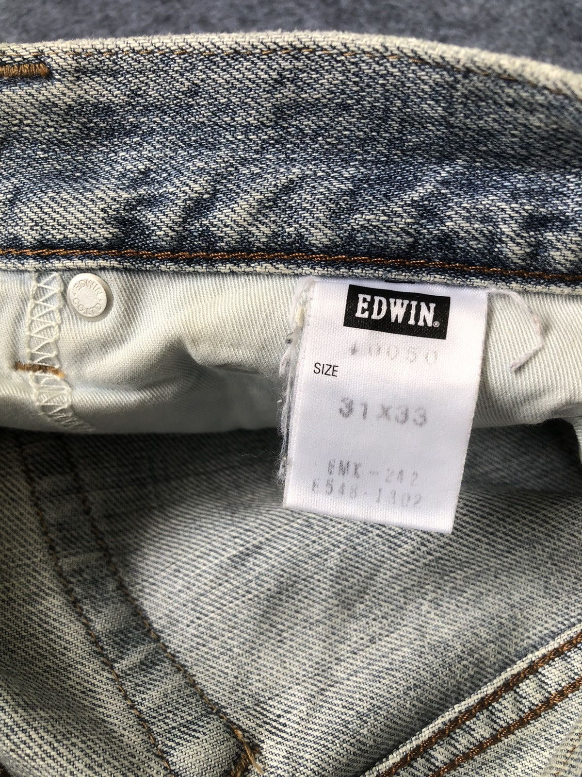 Edwin Last Drop🔥Rare‼️Edwin Distressed Flared Bootcut Jeans Size 31" - 11 Thumbnail