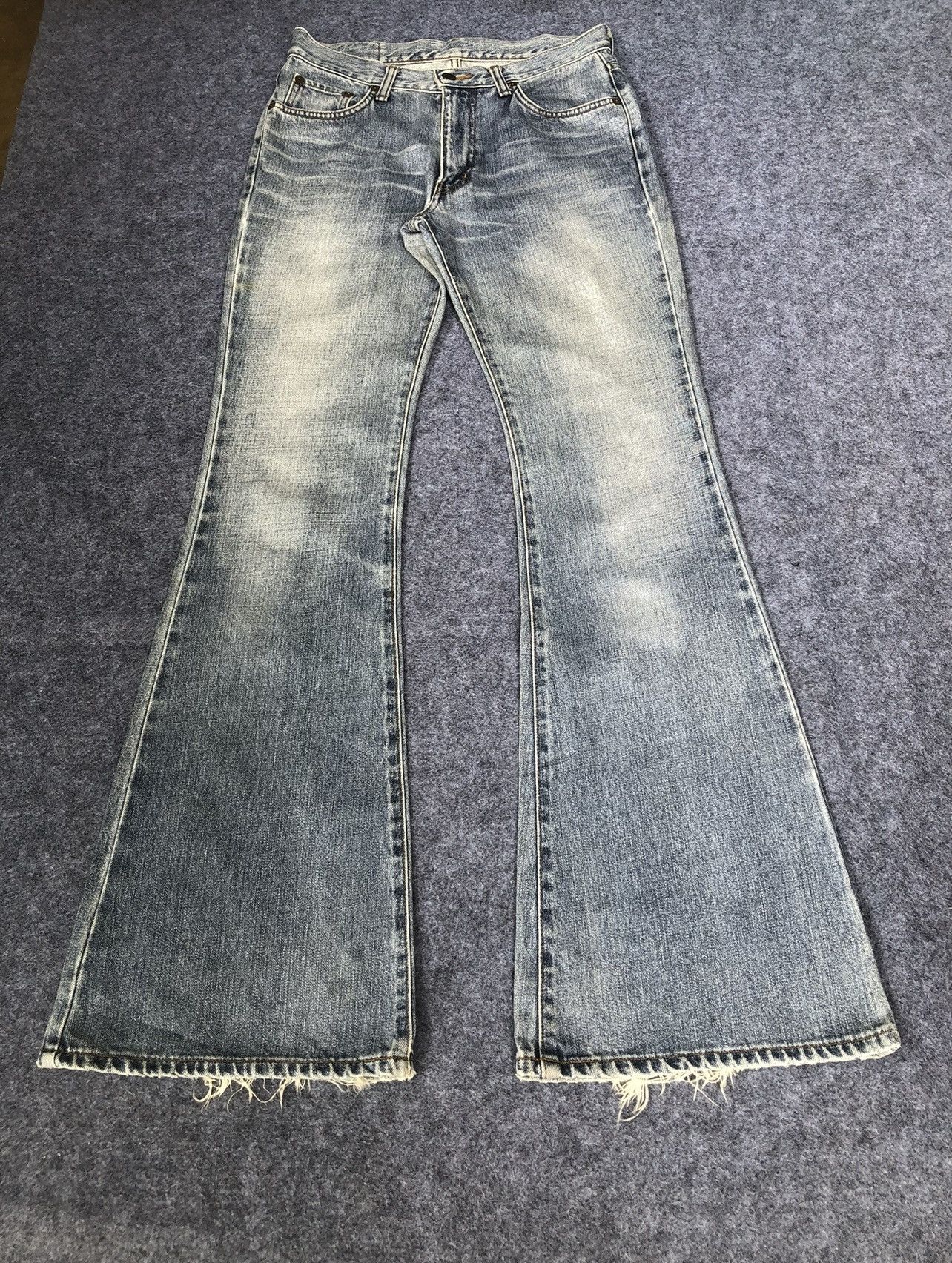 Edwin Last Drop🔥Rare‼️Edwin Distressed Flared Bootcut Jeans Size 31" - 1 Thumbnail