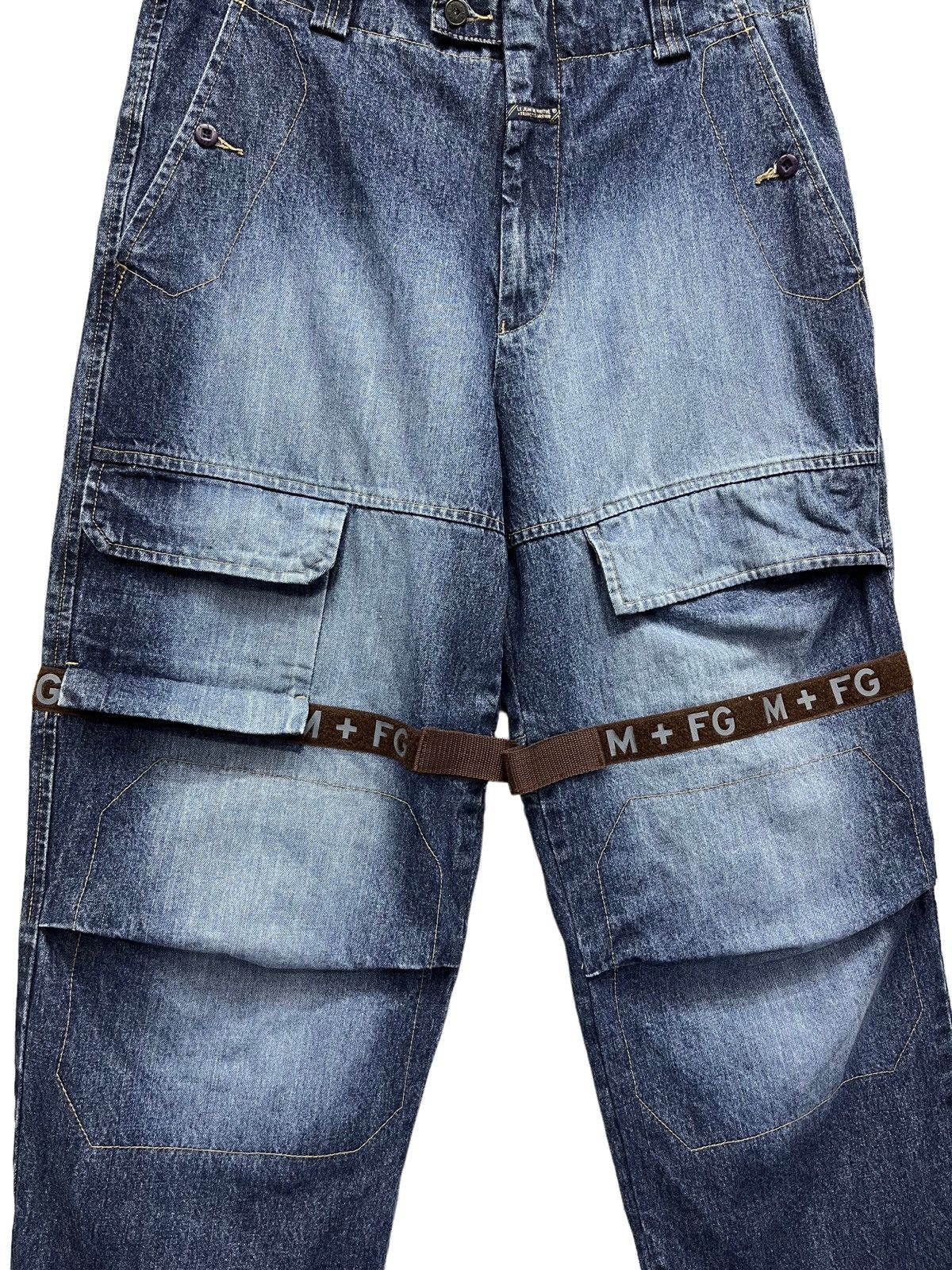 Marithe + Francois Girbaud 🔥VERY RARE BLUE MARITHE FRANCOIS GIBRAUD Baggy Multipocket Size US 35 - 4 Thumbnail