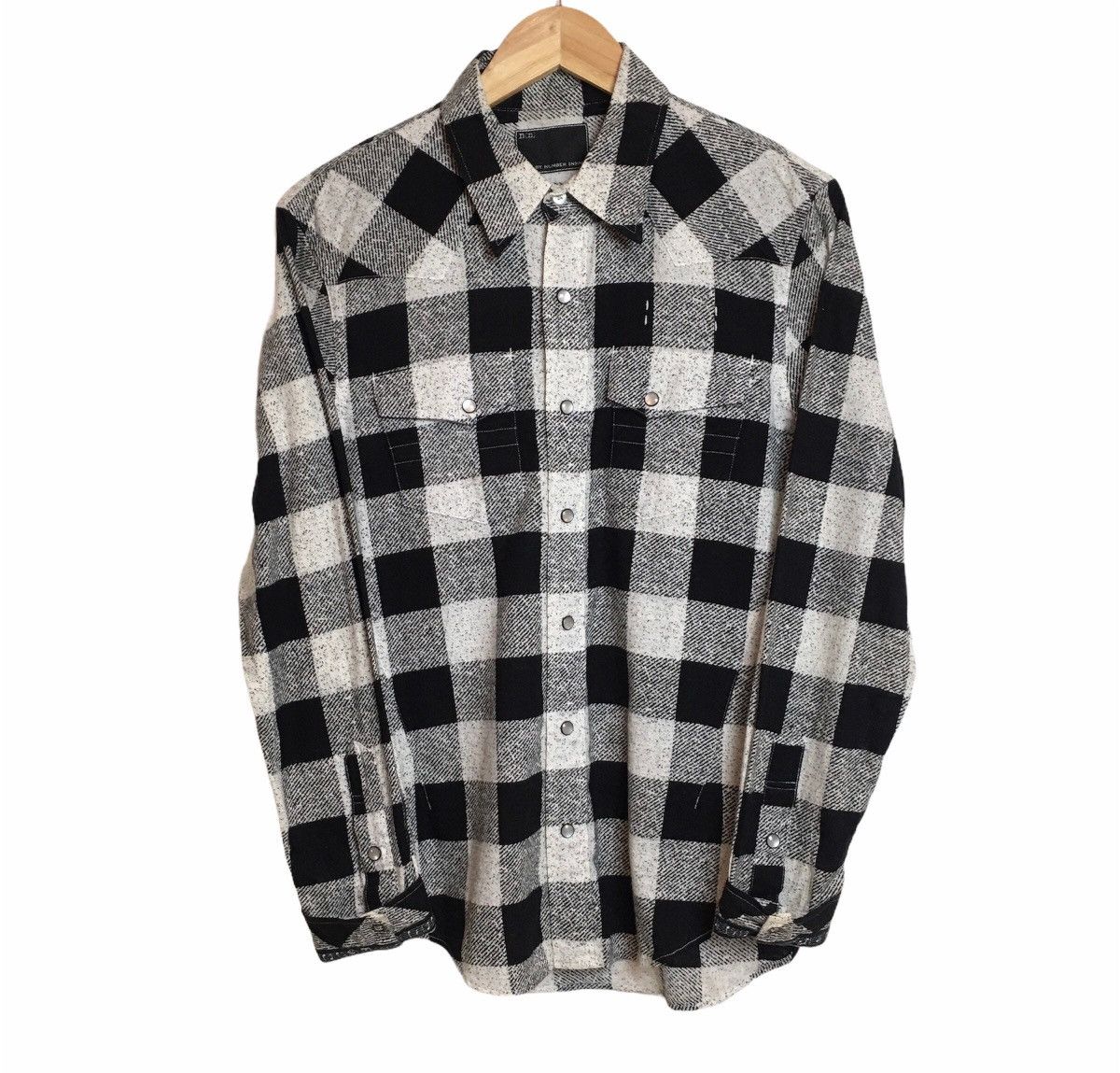 Number (N)ine Number (N)ine Check Long Sleeve Flannel Shirt Size US M / EU 48-50 / 2 - 1 Thumbnail