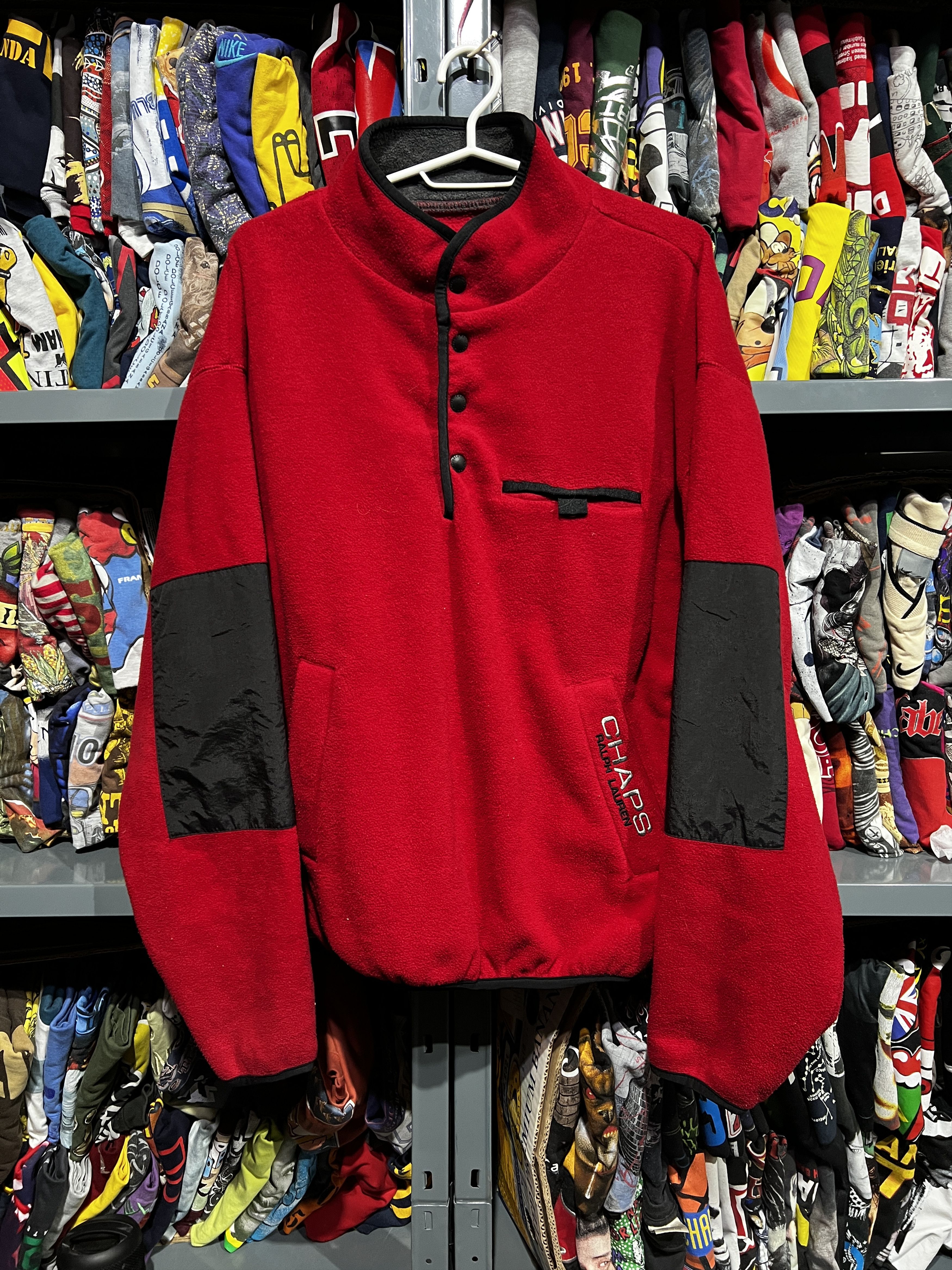 Vintage Chaps Ralph Lauren Half Zip Fleece Pullover Size M