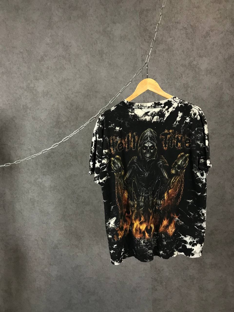 Vintage Skull skeleton vintage rock overprinted tee Size US L / EU 52-54 / 3 - 2 Thumbnail