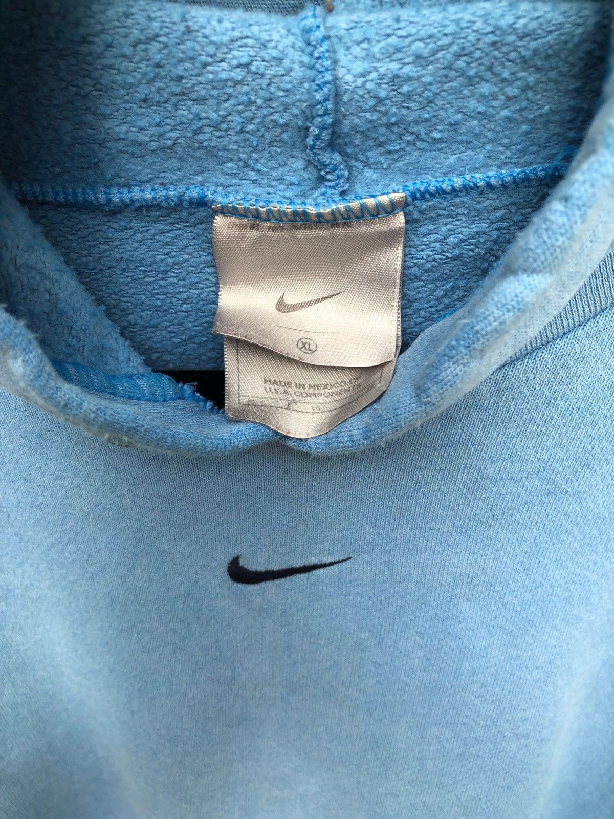 Amazing deals baby blue nike center swoosh hoodie sweatshirt