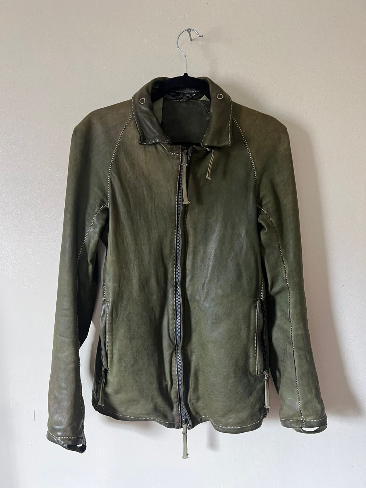 Pre-owned Boris Bidjan Saberi J2 / Horse Leather Veg Tan Jacket In Green