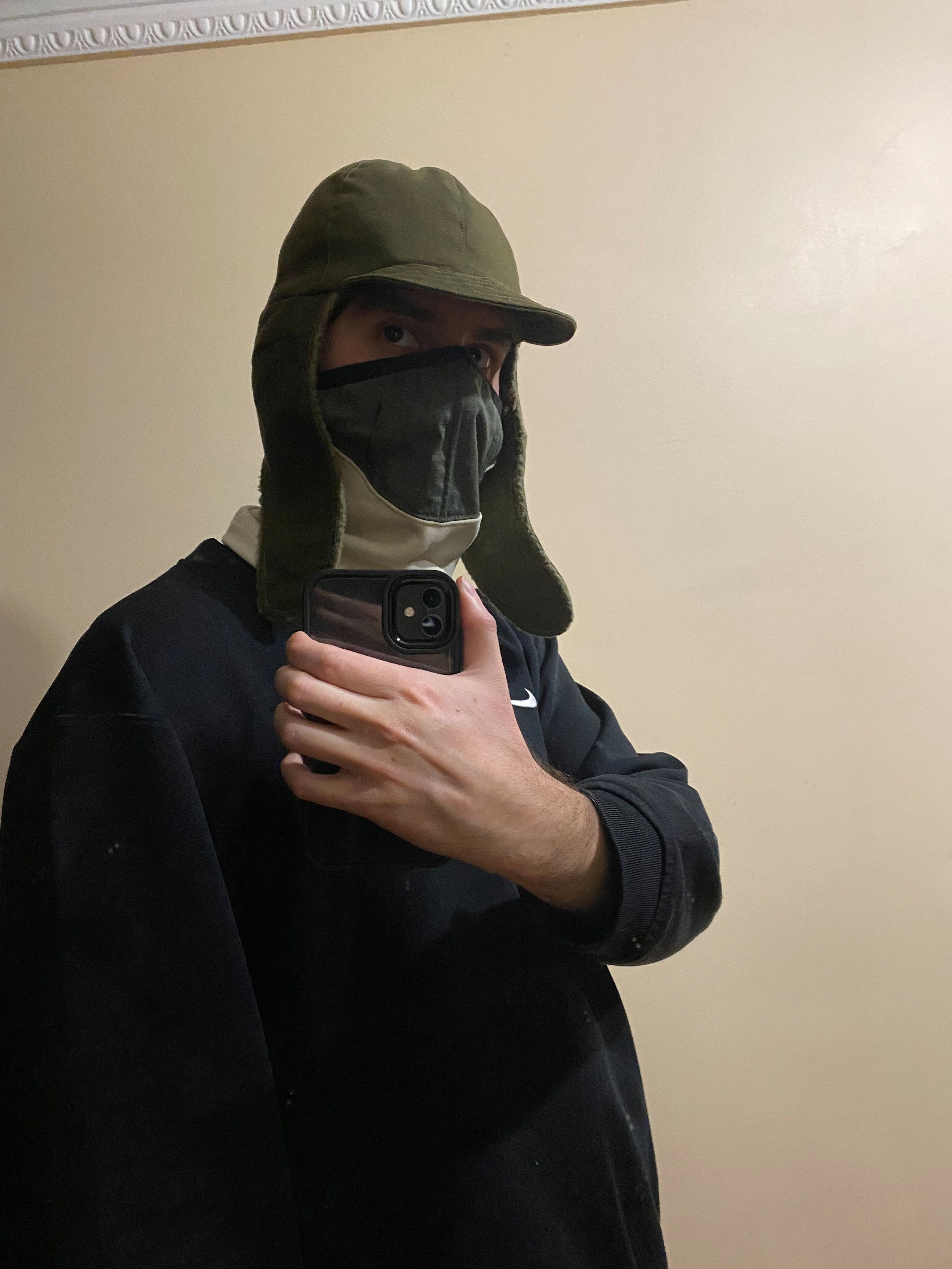 Vintage German Army 80-90s Vintage Soft Brim Flight Bomber Hat Size 30 - 4 Thumbnail