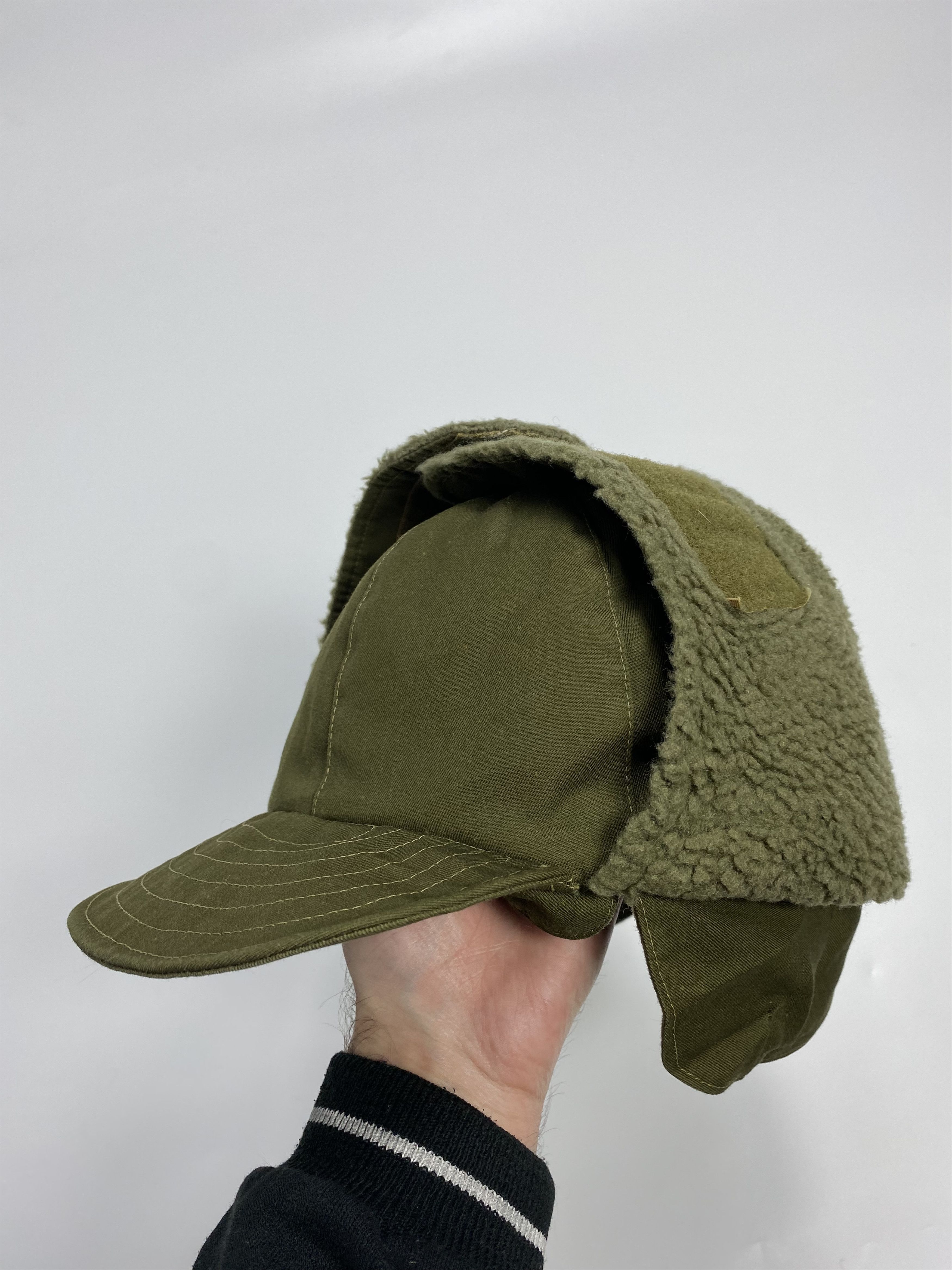 Vintage German Army 80-90s Vintage Soft Brim Flight Bomber Hat Size 30 - 10 Thumbnail