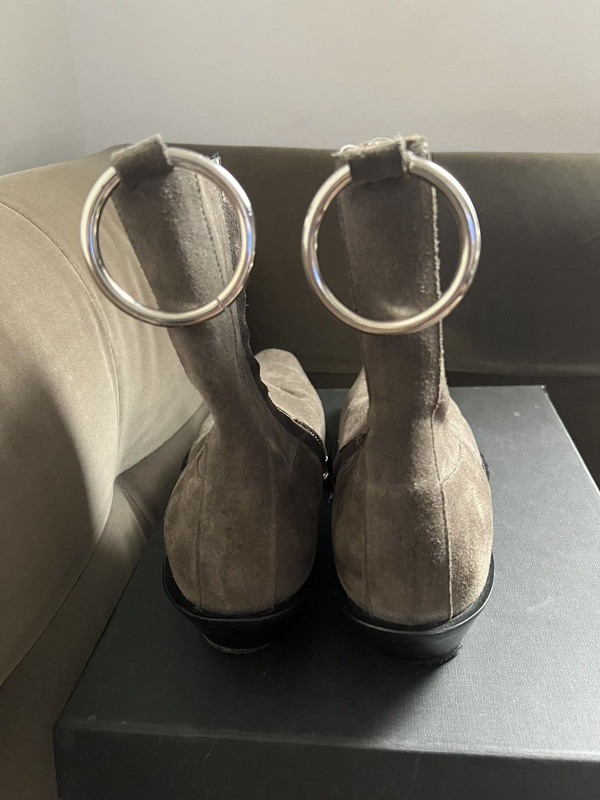 Vetements Vetements Taupe Suede Cowboy Ring Western Ankle Boots Size US 9 / EU 42 - 2 Thumbnail