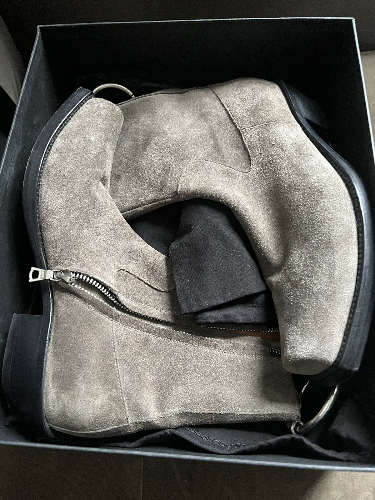 Vetements Vetements Taupe Suede Cowboy Ring Western Ankle Boots Size US 9 / EU 42 - 7 Thumbnail
