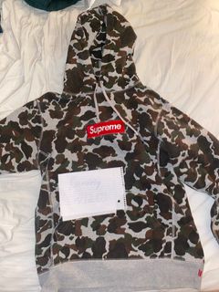 Available now! Supreme “Olive Russian Camo” Box Logo Hoodie - XXL