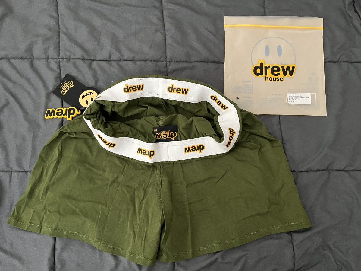 Drew House × Justin Bieber Drew House Boxers - Olive - M Size US 30 / EU 46 - 4 Thumbnail