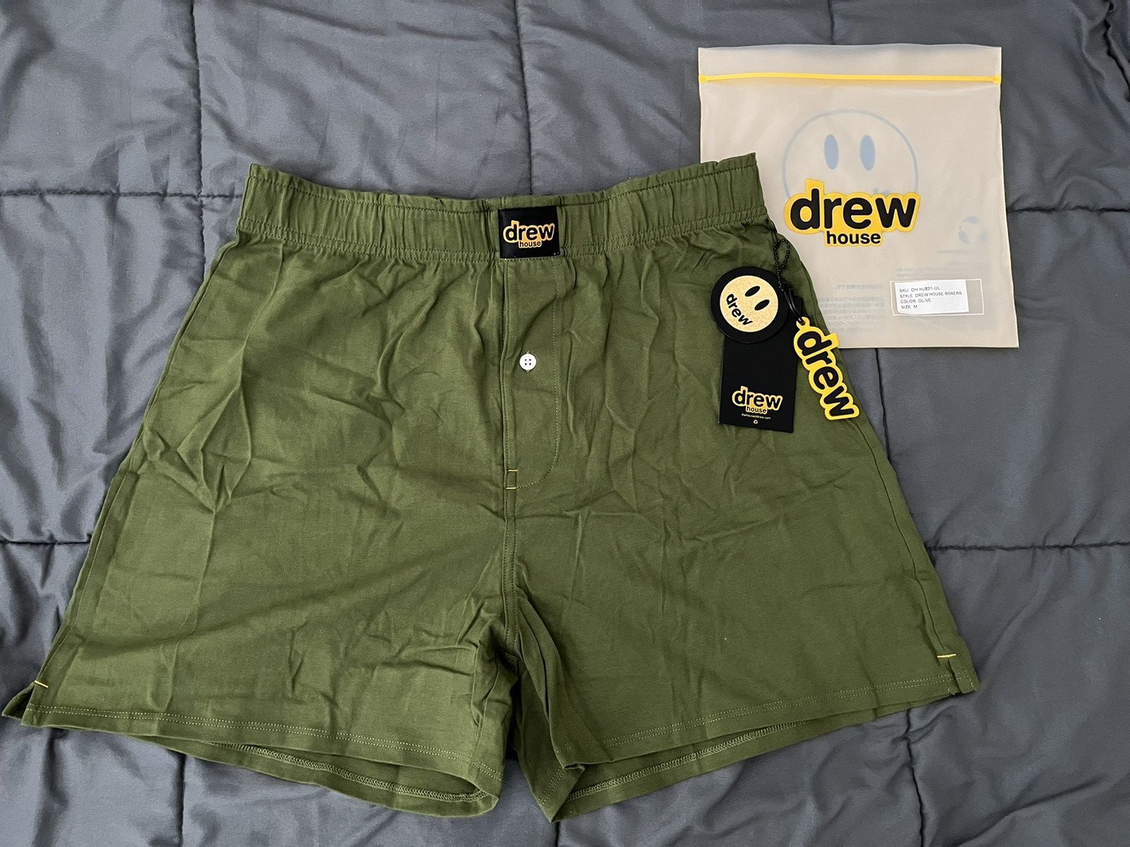 Drew House × Justin Bieber Drew House Boxers - Olive - M Size US 30 / EU 46 - 2 Thumbnail
