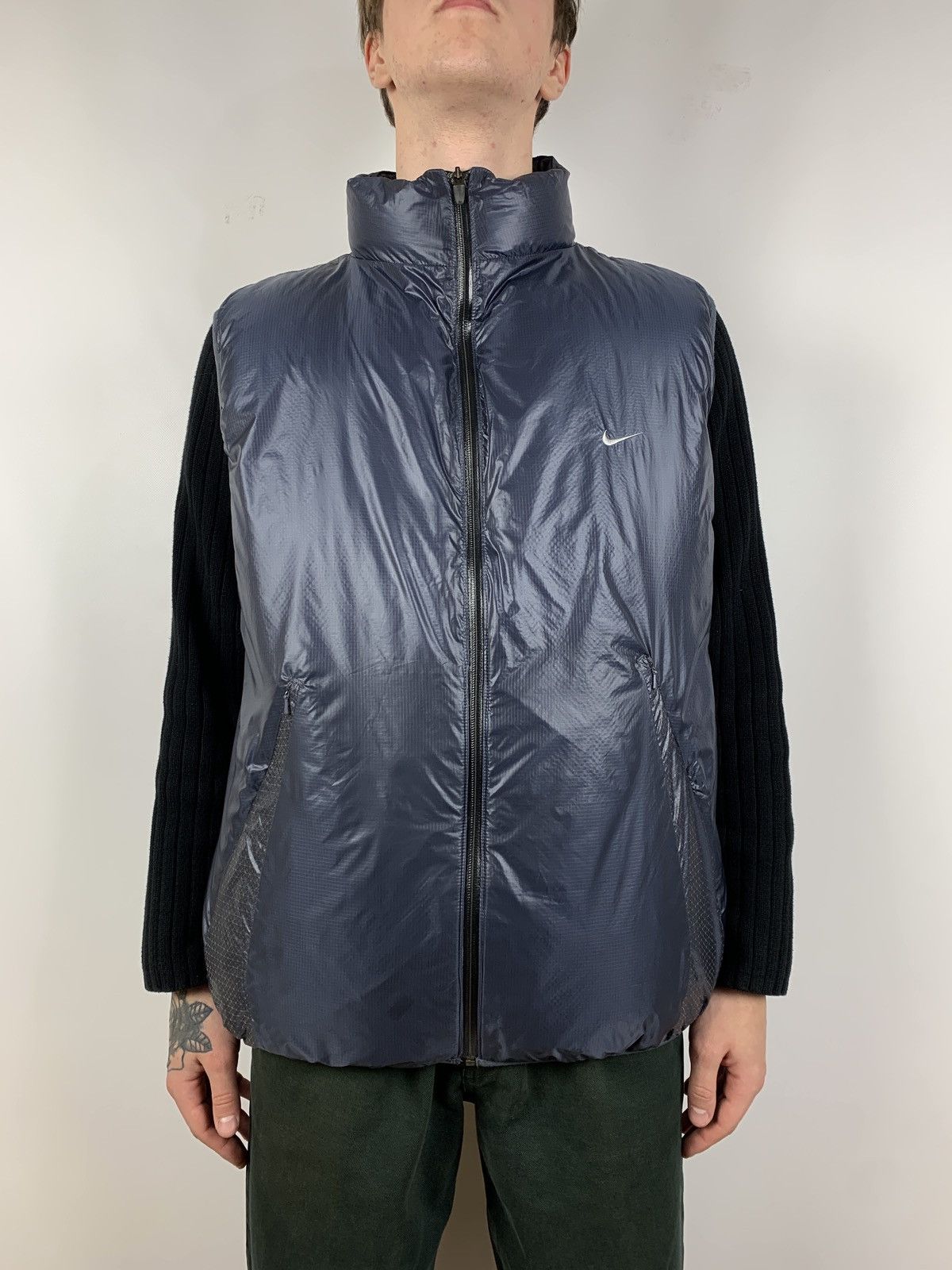 Nike 00s Vintage Nike Down Puffer Vest Size US L / EU 52-54 / 3 - 1 Thumbnail