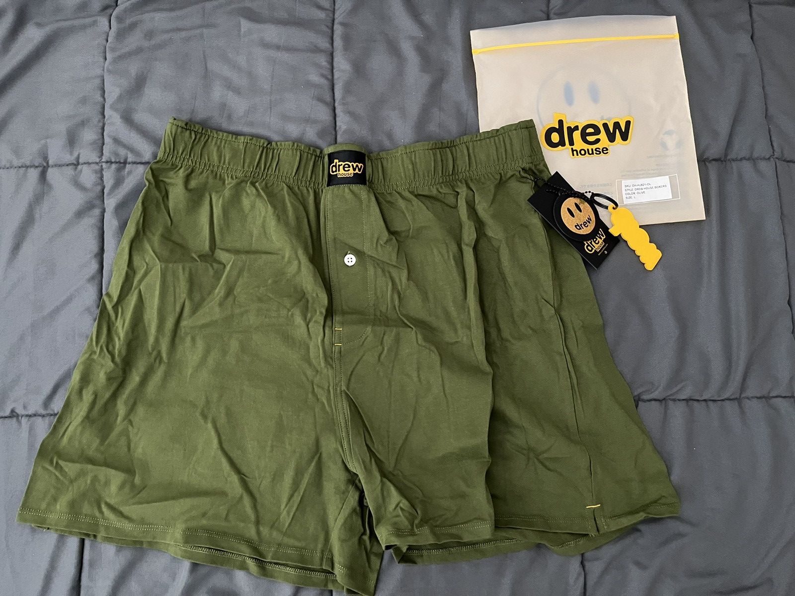 Drew House × Justin Bieber Drew House Boxers - Olive - L Size US 34 / EU 50 - 2 Thumbnail