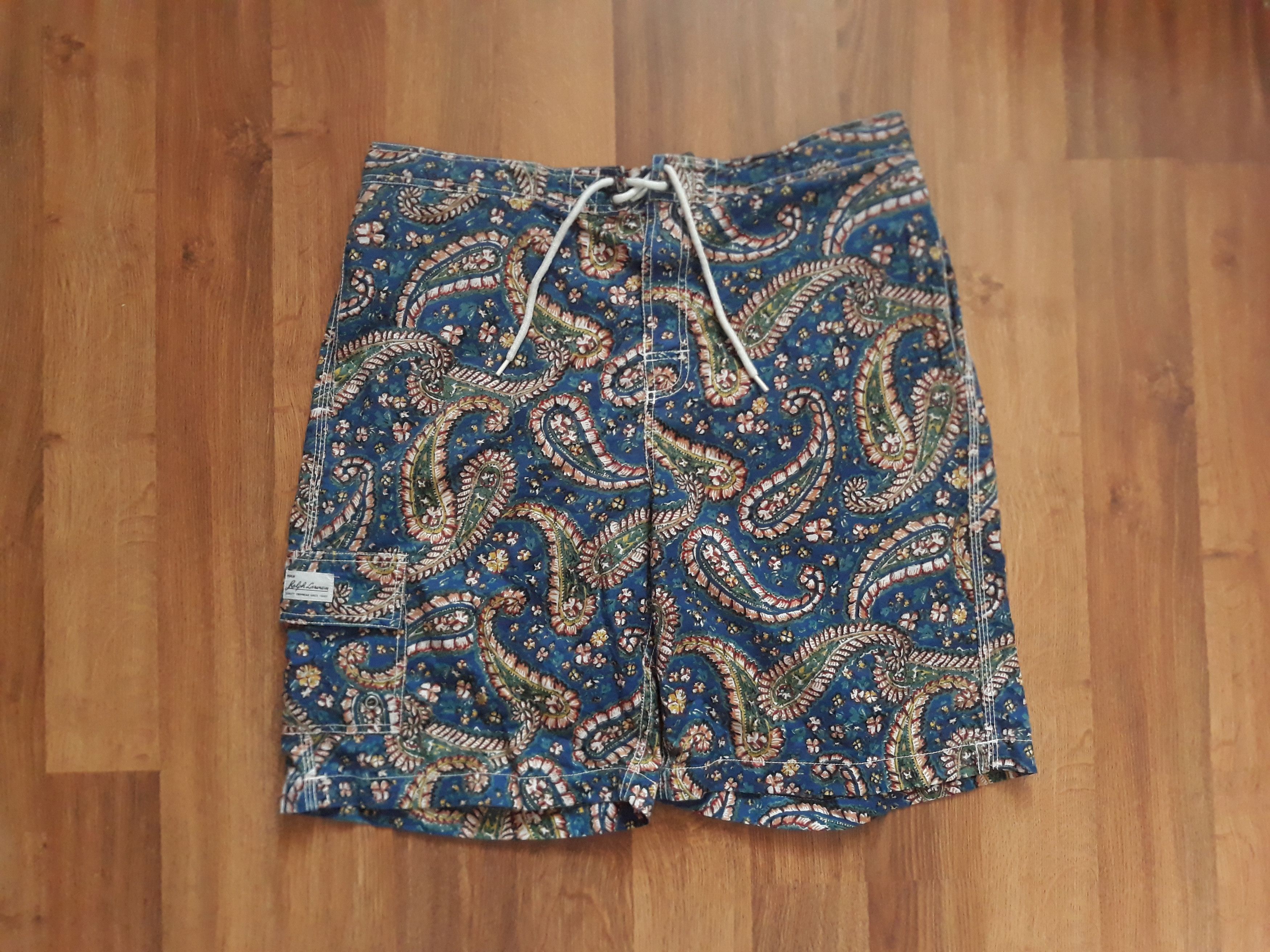 Polo Ralph Lauren × Vintage Polo Ralph Lauren Paisley Shorts 46 cm waist Size US 33 - 1 Thumbnail
