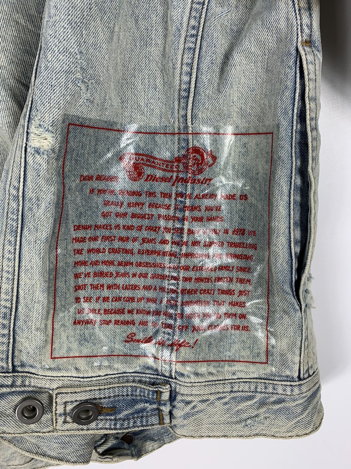 Diesel × Vintage Vintage Diesel Distress Denim Jean Trucker Jacket Size US M / EU 48-50 / 2 - 6 Thumbnail