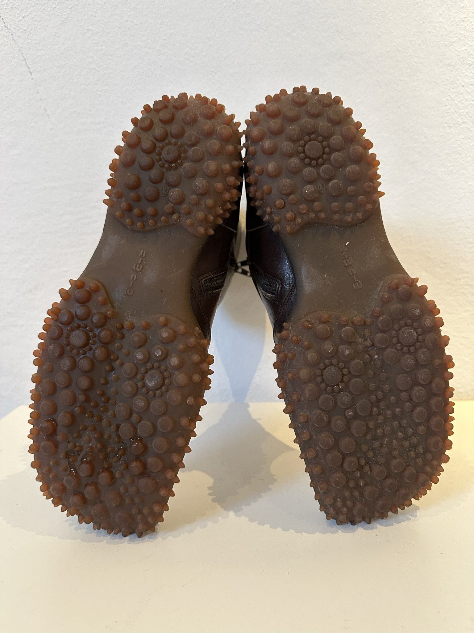 Miu Miu bubble sole brown leather boots