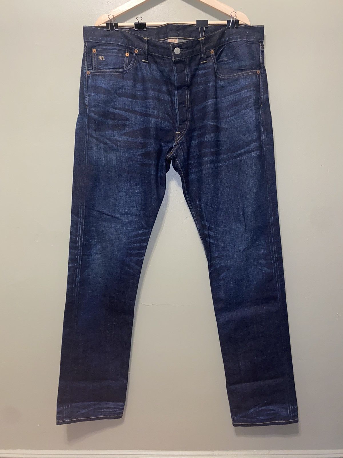 RRL Ralph Lauren Japanese Selvedge Raw Denim RRL Western Tapered 38/34 ...