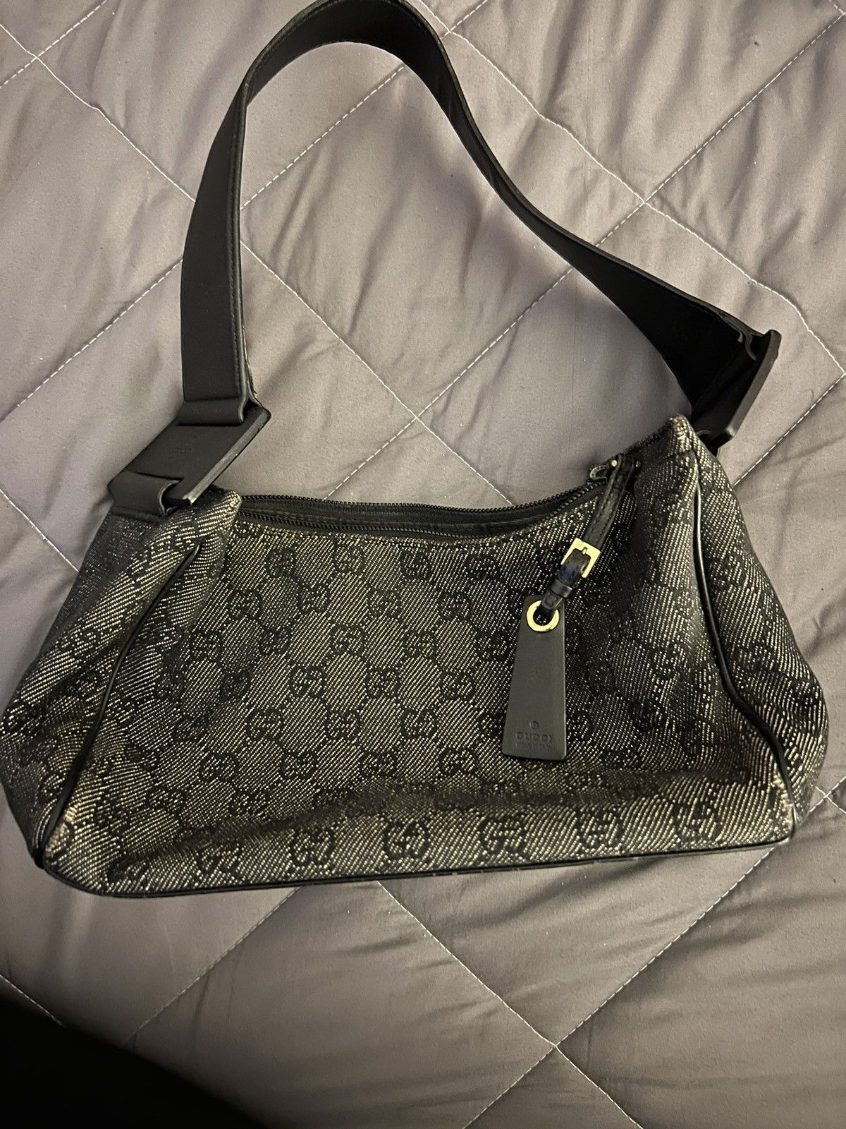 Gucci Vintage GG Denim Slim Pochette