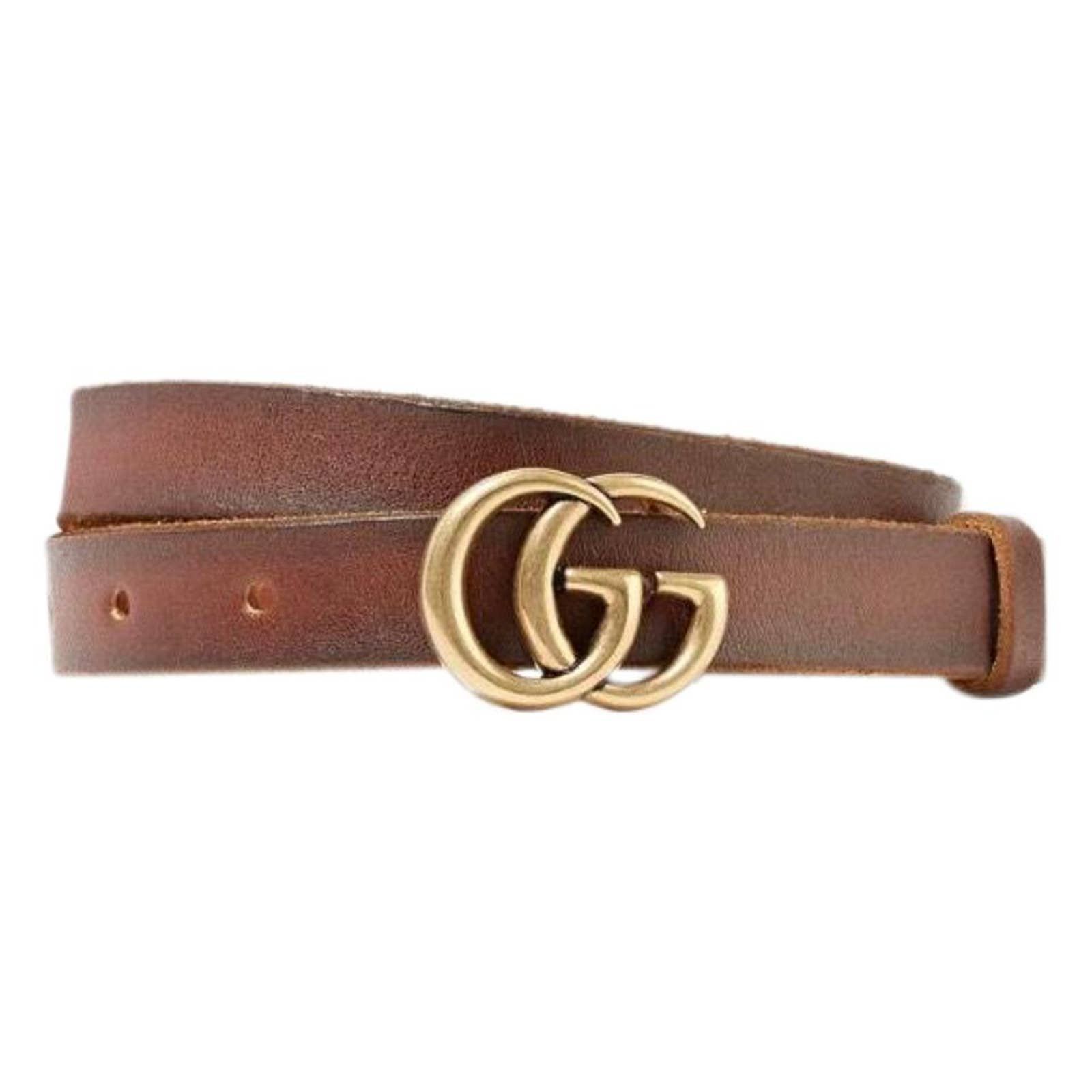 Gucci GG Logo Thin Belt Size 95