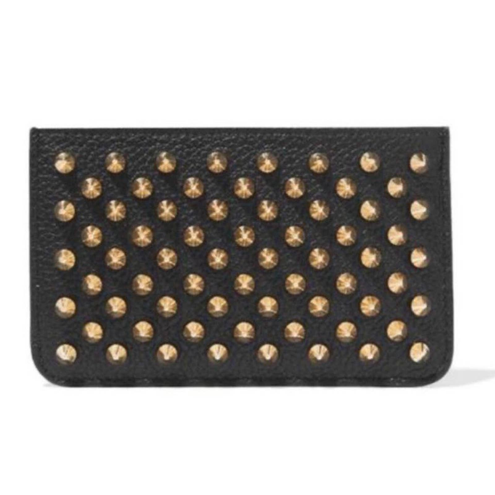 Christian Louboutin Panettone Spikes Leather Card Holder