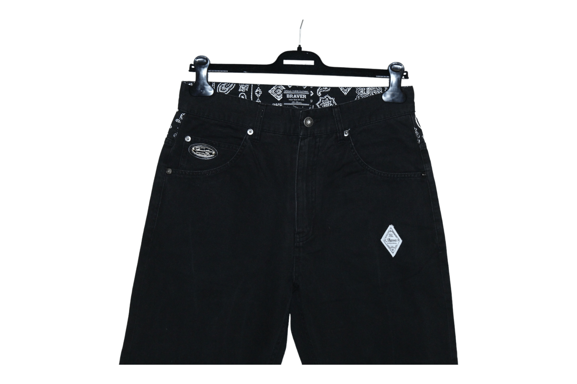 If Six Was Nine Y2K 🔥THE BRAVER Japan Poem design baggy bootcut pants Size US 30 / EU 46 - 6 Thumbnail