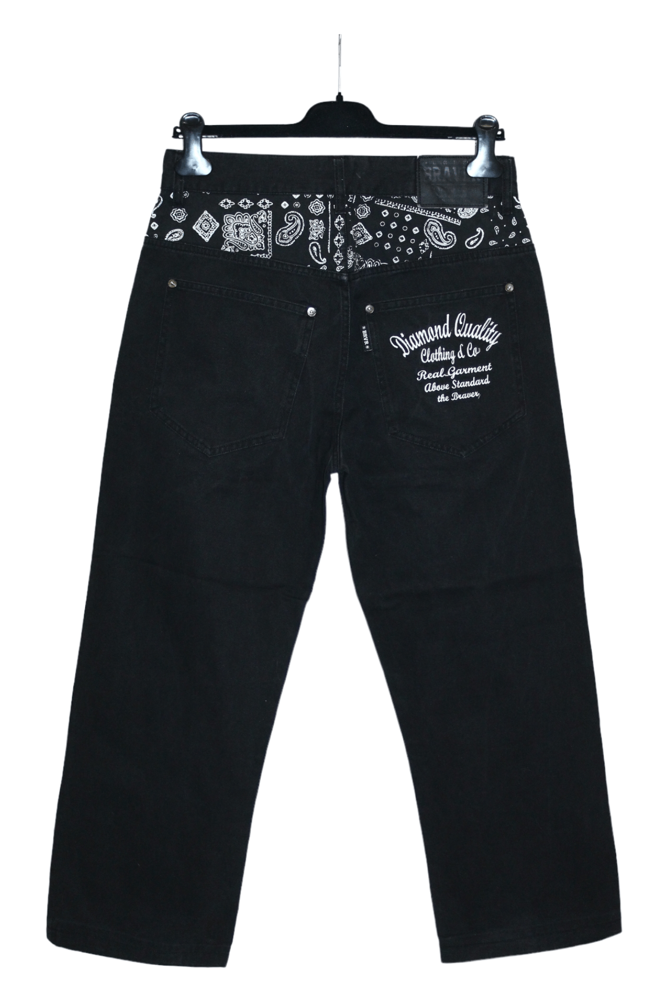 If Six Was Nine Y2K 🔥THE BRAVER Japan Poem design baggy bootcut pants Size US 30 / EU 46 - 1 Thumbnail