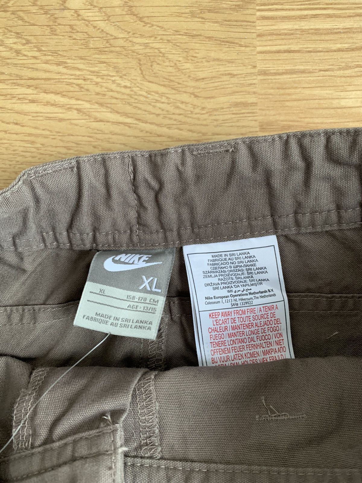 Nike 💥 DS Vintage y2k Nike Brown Cargo Pants Mulitpocket Swoosh Size US 32 / EU 48 - 9 Thumbnail