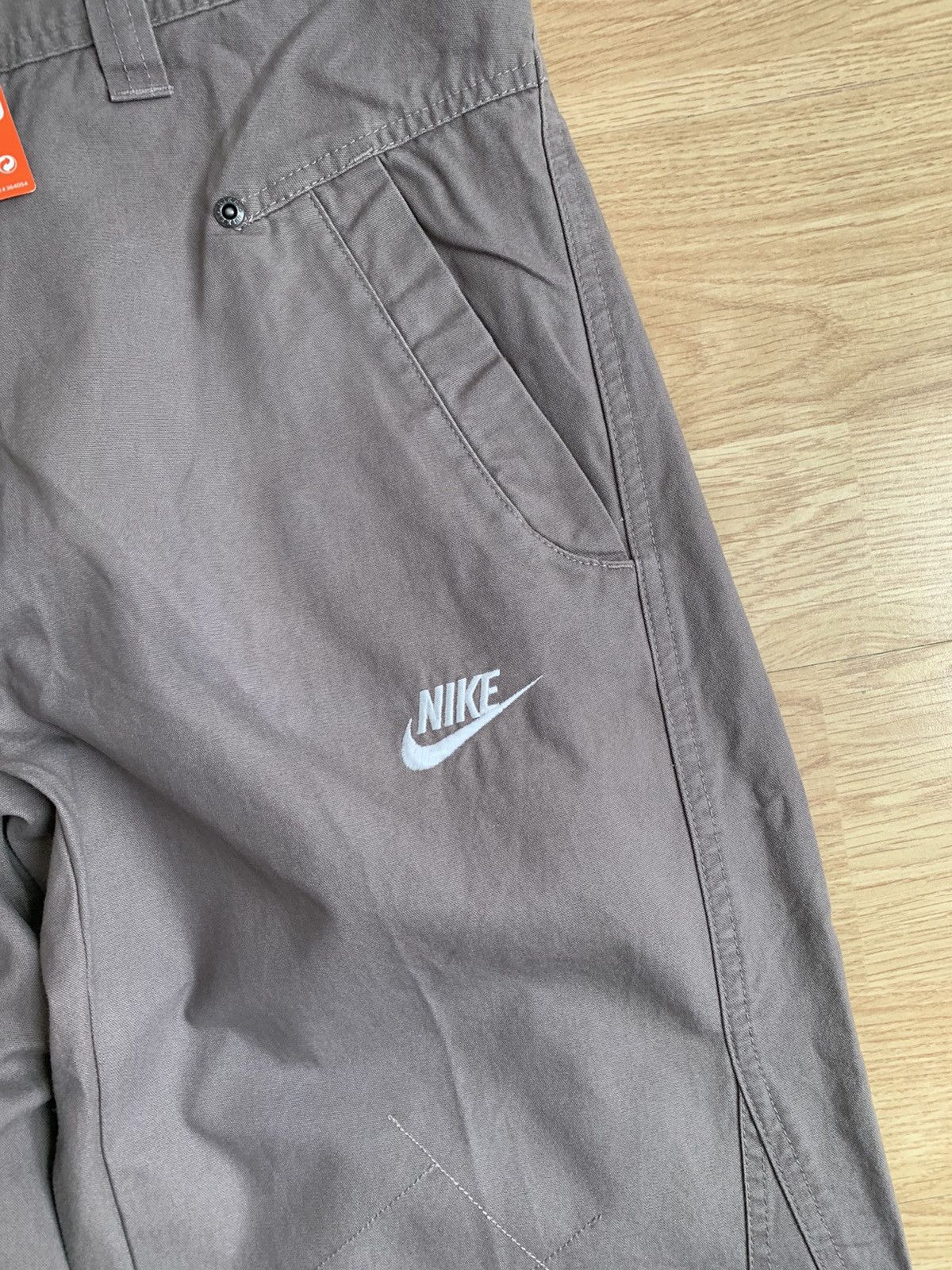 Nike 💥 DS Vintage y2k Nike Brown Cargo Pants Mulitpocket Swoosh Size US 32 / EU 48 - 7 Thumbnail