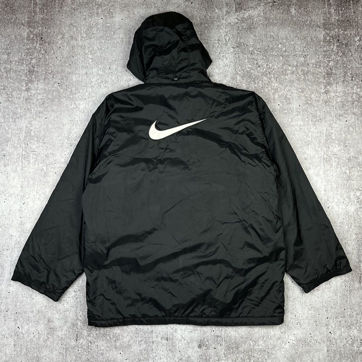 Nike × Vintage Vintage 90s Nike nylon big logo jacket coat