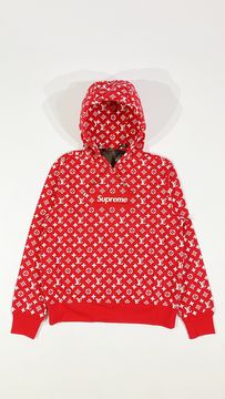 Supreme x outlet lv hoodie brown