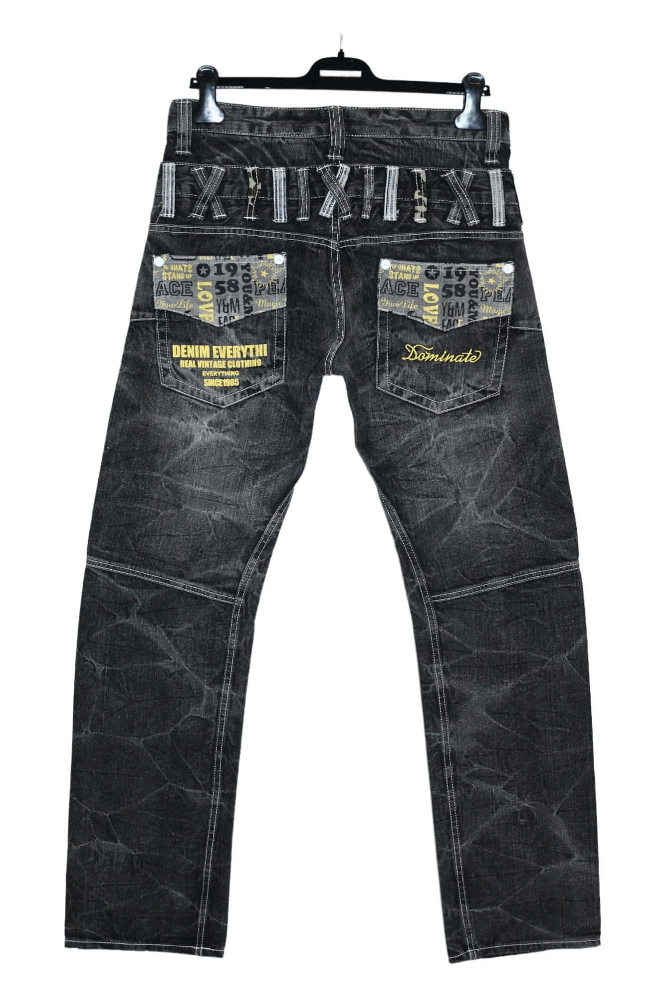 Hysteric Glamour 💥 DOMINATE HANDCRAFTED JEANS DOUBLE WAIST SEDITIONARIES Size US 32 / EU 48 - 13 Thumbnail